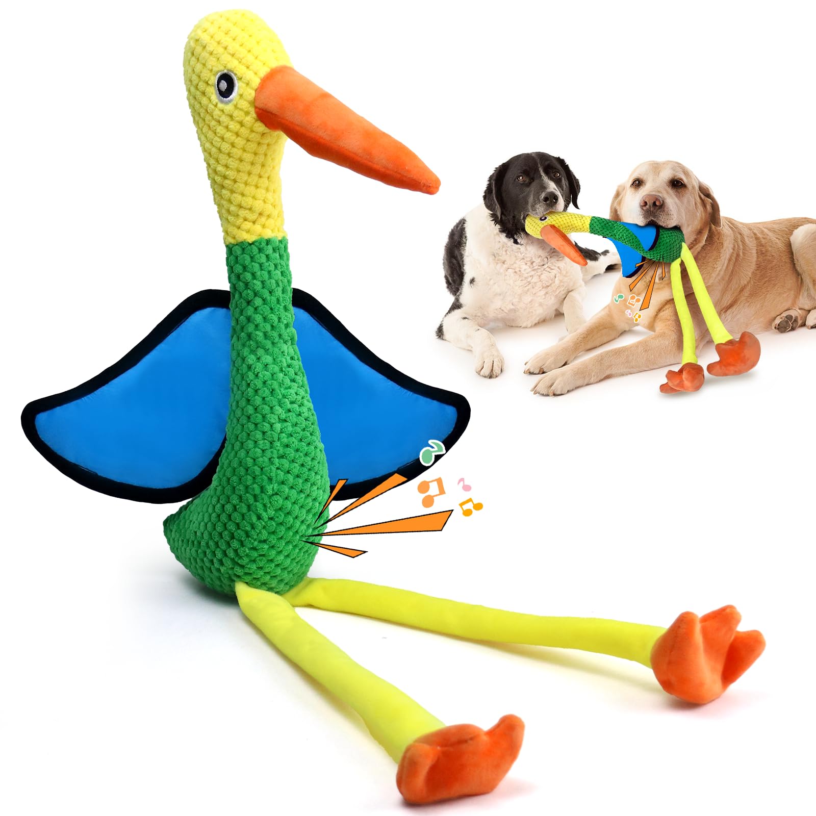 Fuufome Large Squeaky Dog Toys - Plush Crinkle Dog Toy for Small, Medium, and Large Breeds - Fun for Indoor Puppies and Senior P