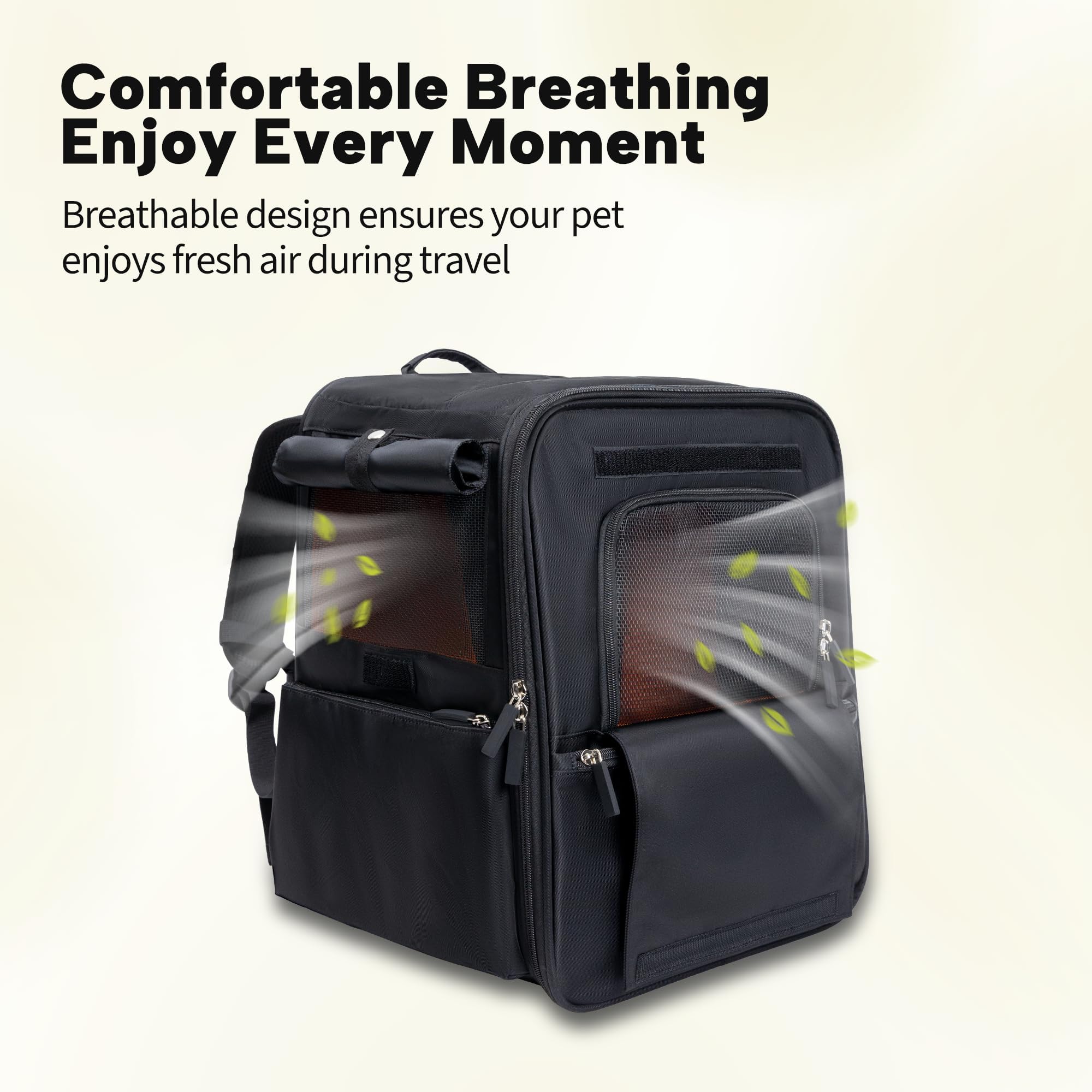 Expandable Pet Carrier Backpack For Cats And Dogs - Tsa Airline Approved, 16'X14'X10' Cat Dog Backpack Carrier With Detachabl