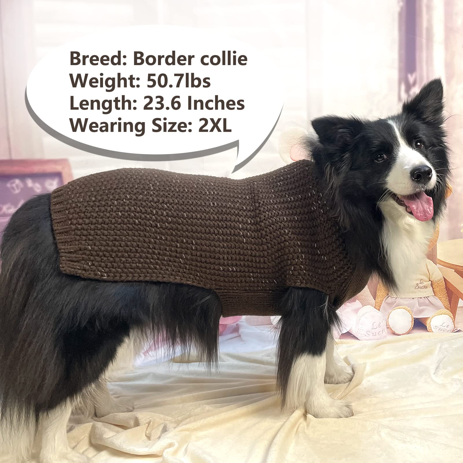 Kyeese Dog Sweaters Reflective For Small Dogs Sweater Heavy Pullover Dog Knitwear