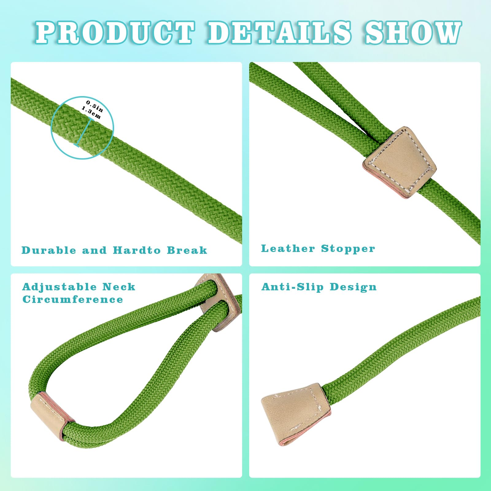 Mini Pig Harness & Leash, Adjustable 8 Feet Long Rope For Small To Medium Pet Pigs