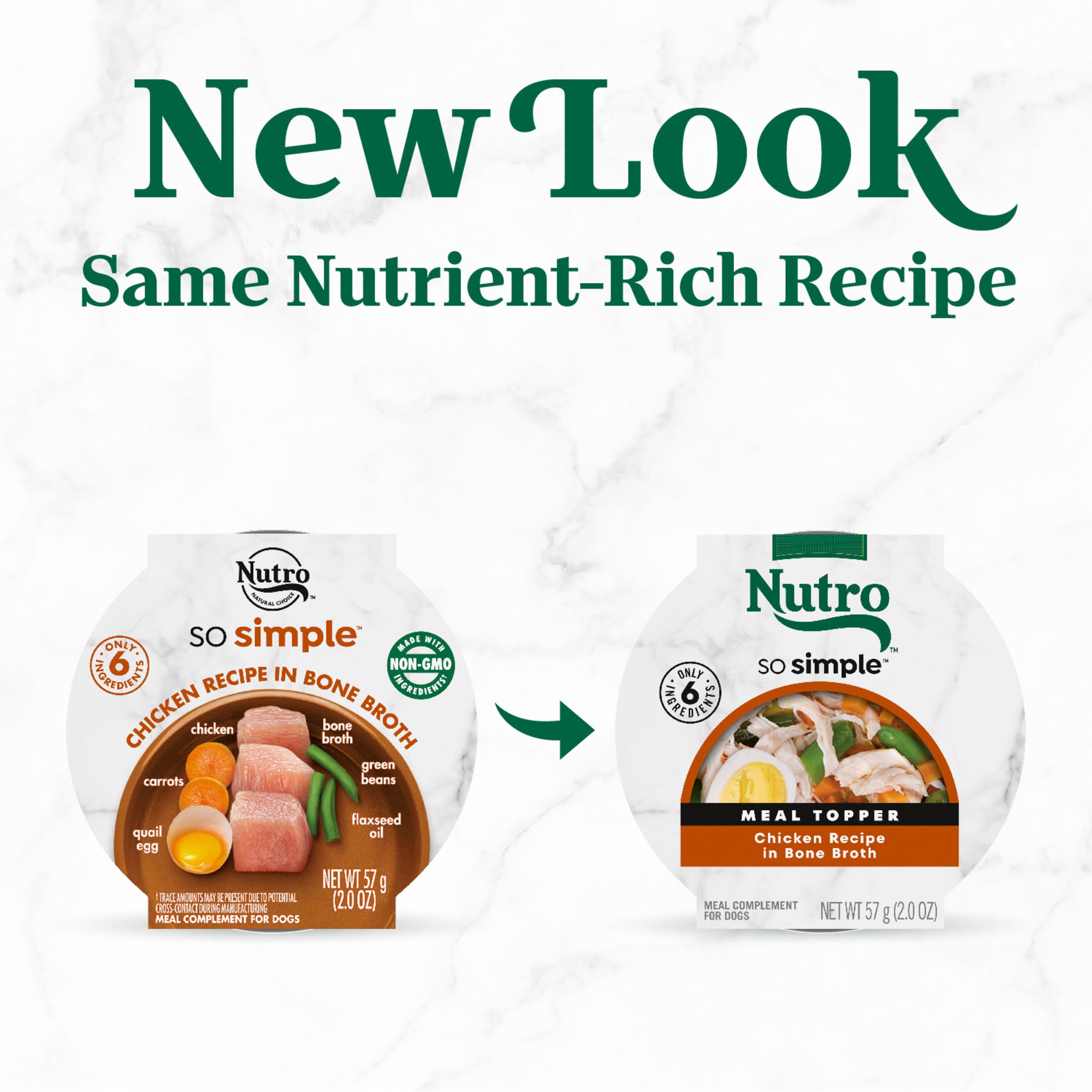 Nutro So Simple Wet Dog Meal Complement Chicken Recipe in Bone Broth, 2 oz Trays (10 Count, Pack of 1)