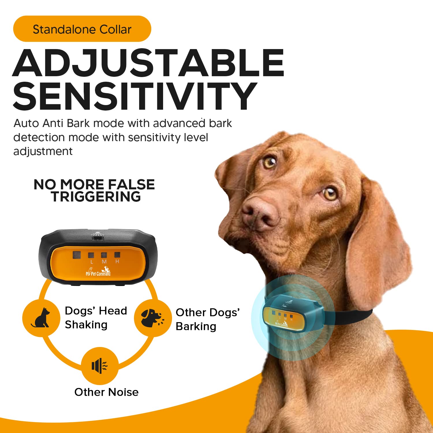 My Pet Command 2 In 1 Auto Citronella Bark Dog Training Collar Safe Humane For Pets Anti Bark Spray Collar With Advanced Bark De