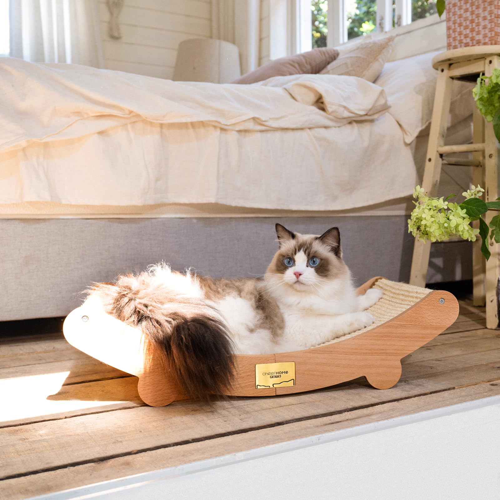 Cheerhome Pets Sisal Cat Scratcher Bed For Indoor Cats Hammock For Scratching Pad Cat Chair Nartural Sisal Scratch Post For Larg