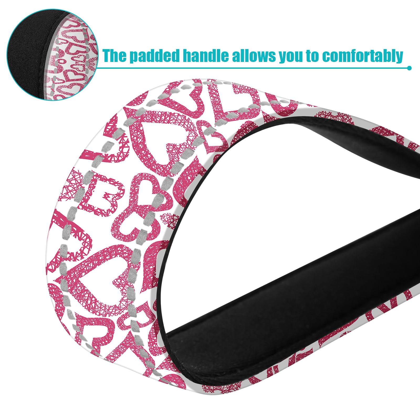 Love Short Dog Leash With Reflective Nylon Padded Handle - Ideal For Training Control Of Large And Medium Dogs