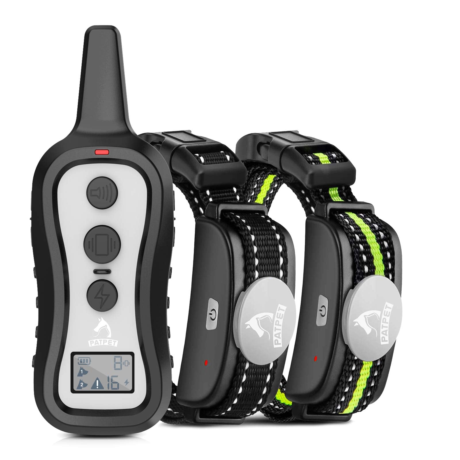 Patpet Dog Shock Collar With 2 Receivers, Dog Training Collar With Remote, Electric Dog Collar With Beep Vibration Shock For Sma