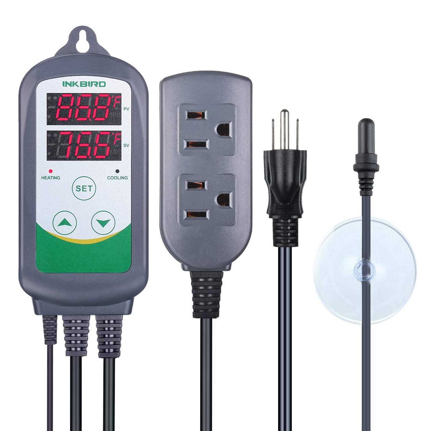 Inkbird ITC-308S Aquarium Heating and Cooling Dual Stage Temperature Controller Freshwater Saltwater Aquarium Tropical Fish Orna