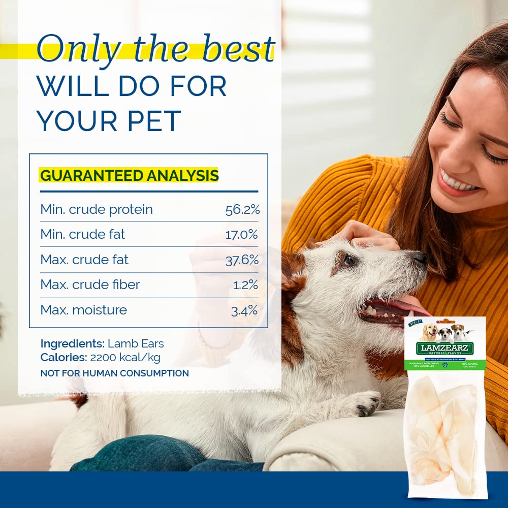 Pet Center, Inc. (PCI - Lamzearz - 24 Pack of Premium Lamb Ear Dog Treats