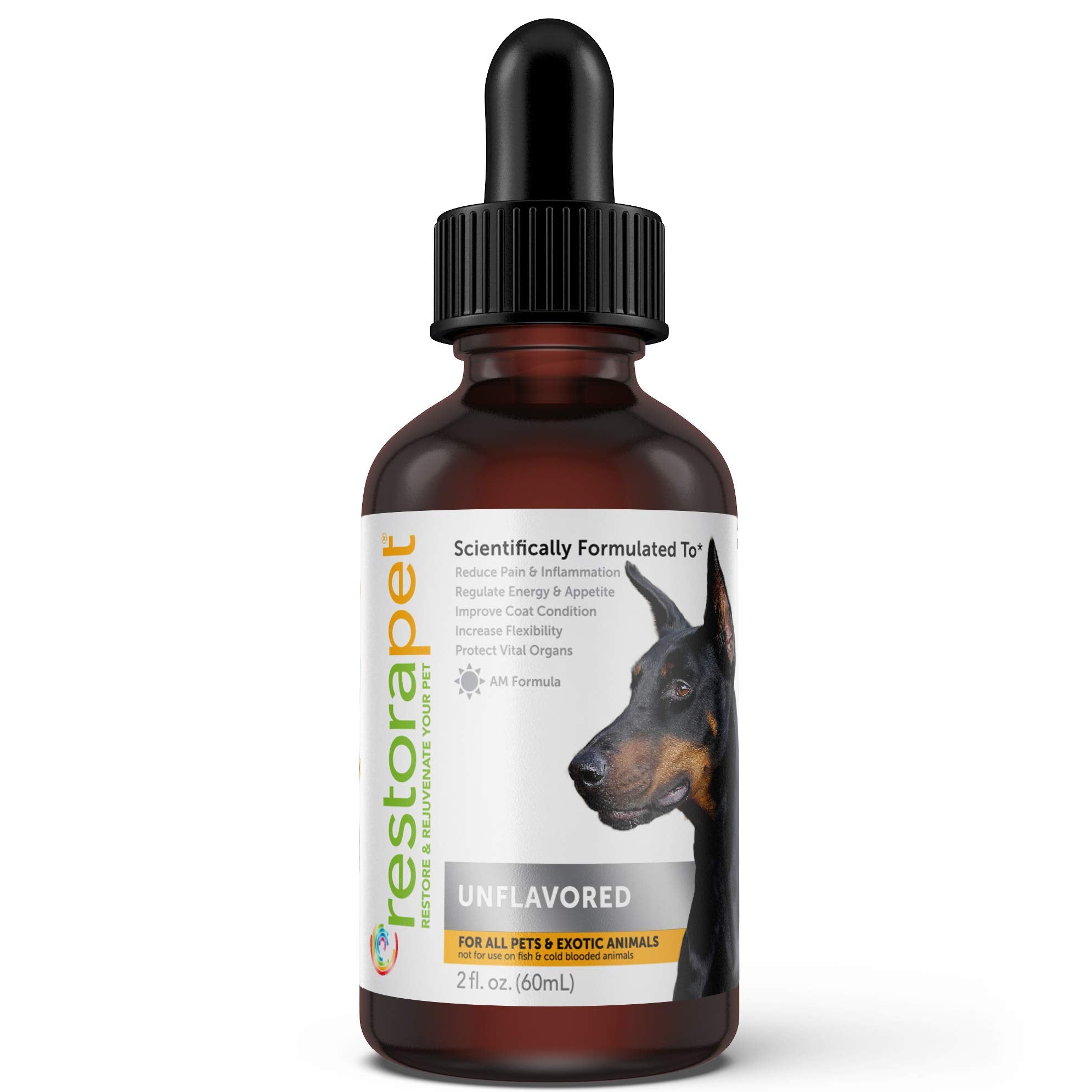 RestoraPet 1-Pack Dog & Cat Unflavored Liquid Multivitamin | Dog Arthritis Pain Relief | Hip&Joint Vitamins for Dogs | Anti Infl