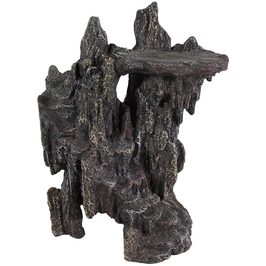 Penn-Plax Reptology Shale Step Ledge Cave Hideout - Aquarium & Terrarium Decoration - for Fish, Reptiles, Amphibians, and Small 