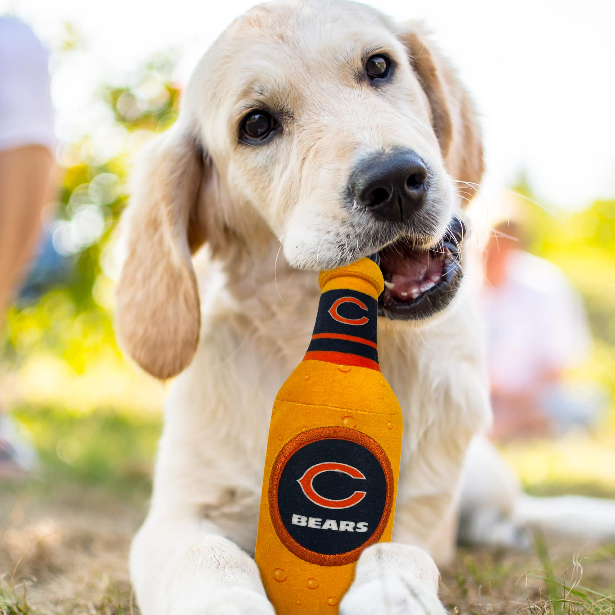 Nfl Chicago Bears Beer Bottle Plush Dog & Cat Squeak Toy - Cutest Stadium Soda Bottle Snack Plush Toy For Dogs & Cats With Inner