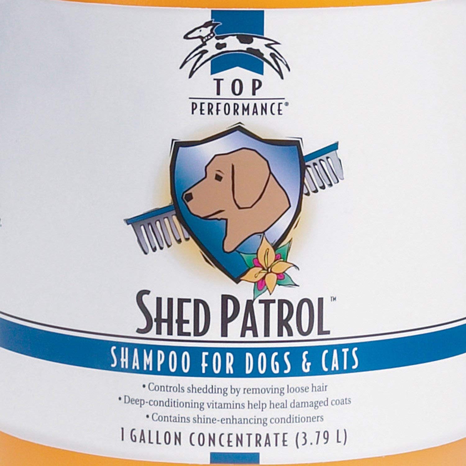 Top Performance Shed Patrol De-Shedding Dog And Cat Shampoo, 1-Gallon