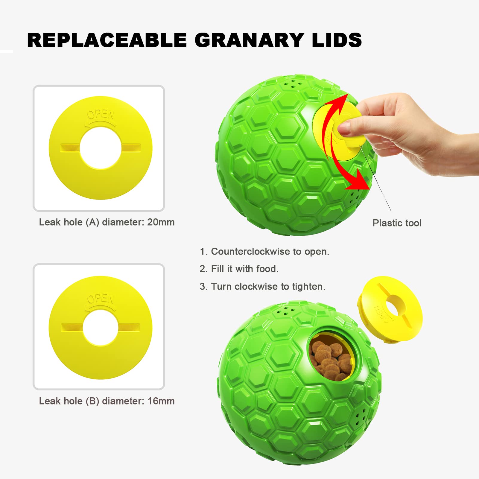 GOLDROC Dog Puzzle Toy - Durable Squeaky Chew Toy for Medium & Large Dogs, Treat Dispenser for Slow Feeding & Interactive Play (