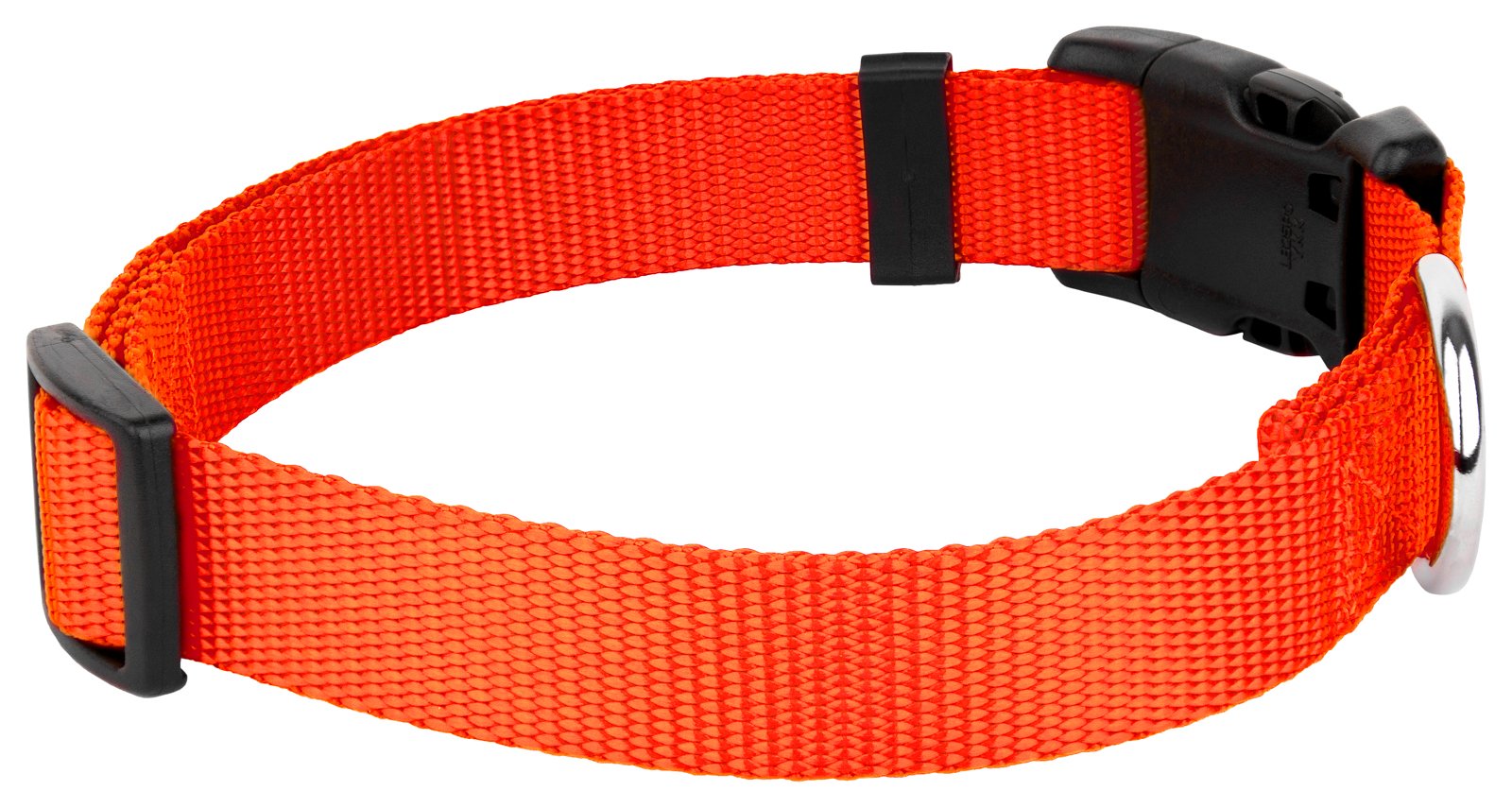 Country Brook Petz - 30+ Vibrant Colors - American Made Deluxe Nylon Dog Collar With Buckle (Micro, 3/8 Inch Wide, Hot Orange)