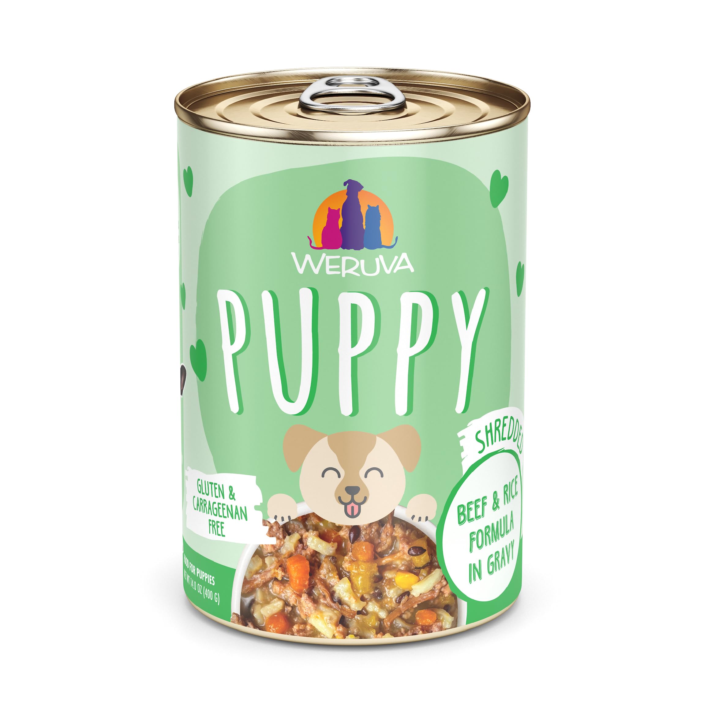 Weruva Puppy, Beef and Rice Formula in Gravy, 14oz Can, Pack of 10
