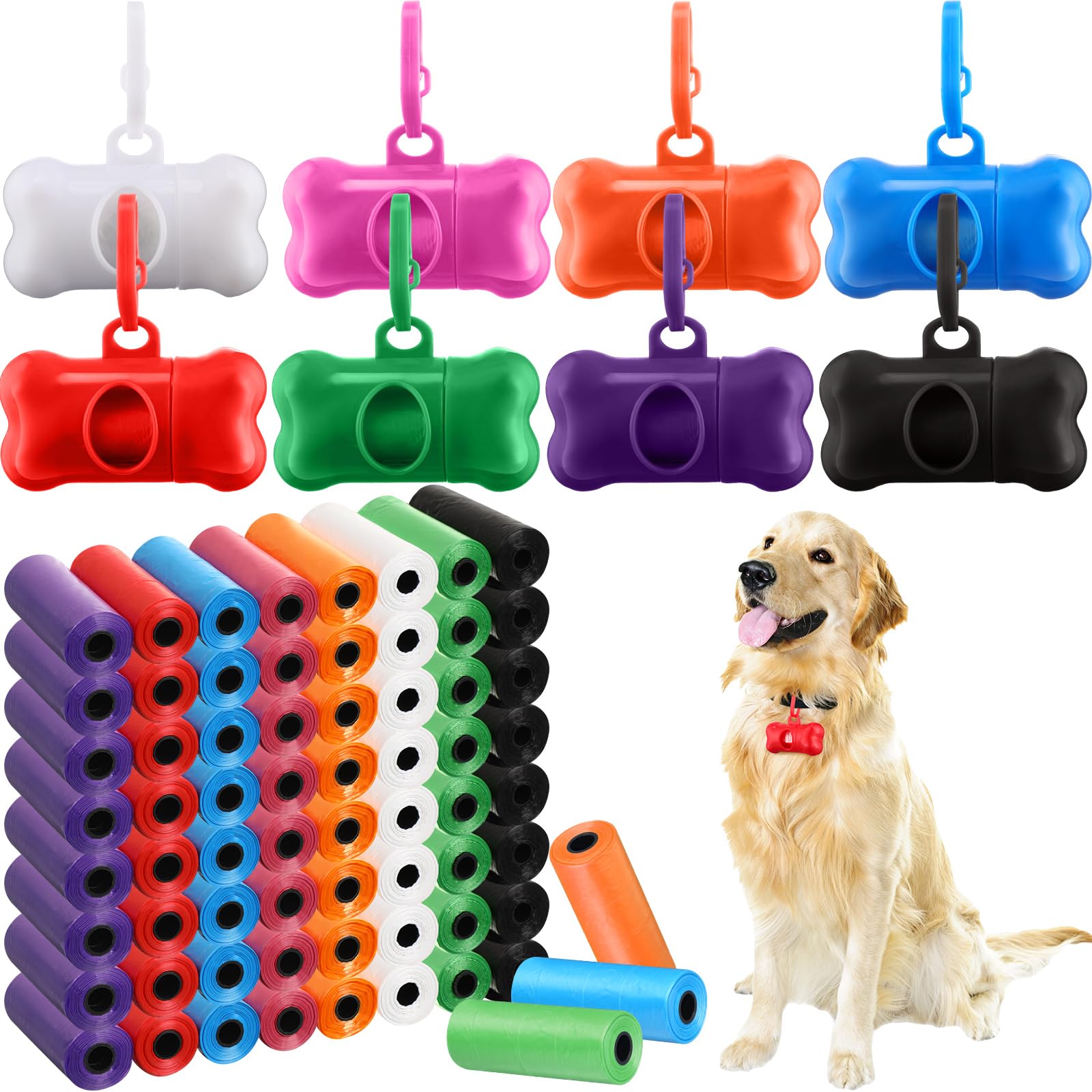 Skyygemm 192 Sets Dog Poop Waste Bags With 192 Dog Poop Bag With Dispenser Bulk Pet Waste Disposal Bag Puppy Pet Supplies For Wa
