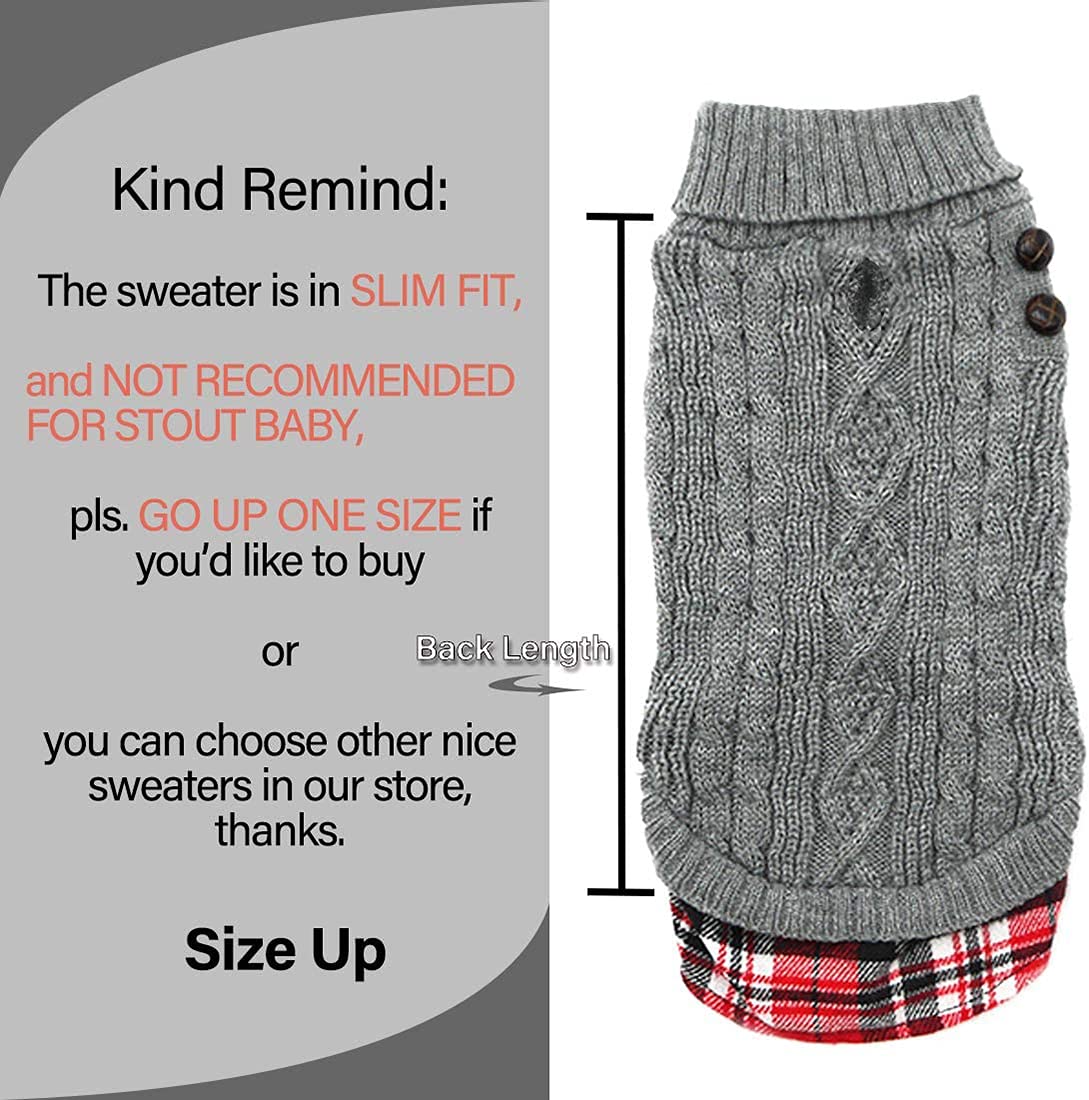 Kyeese Small Dogs Sweater With Leash Hole Doggie Pullover Sweater Knitwear Knit Warm Pet Coat For Fall Winter