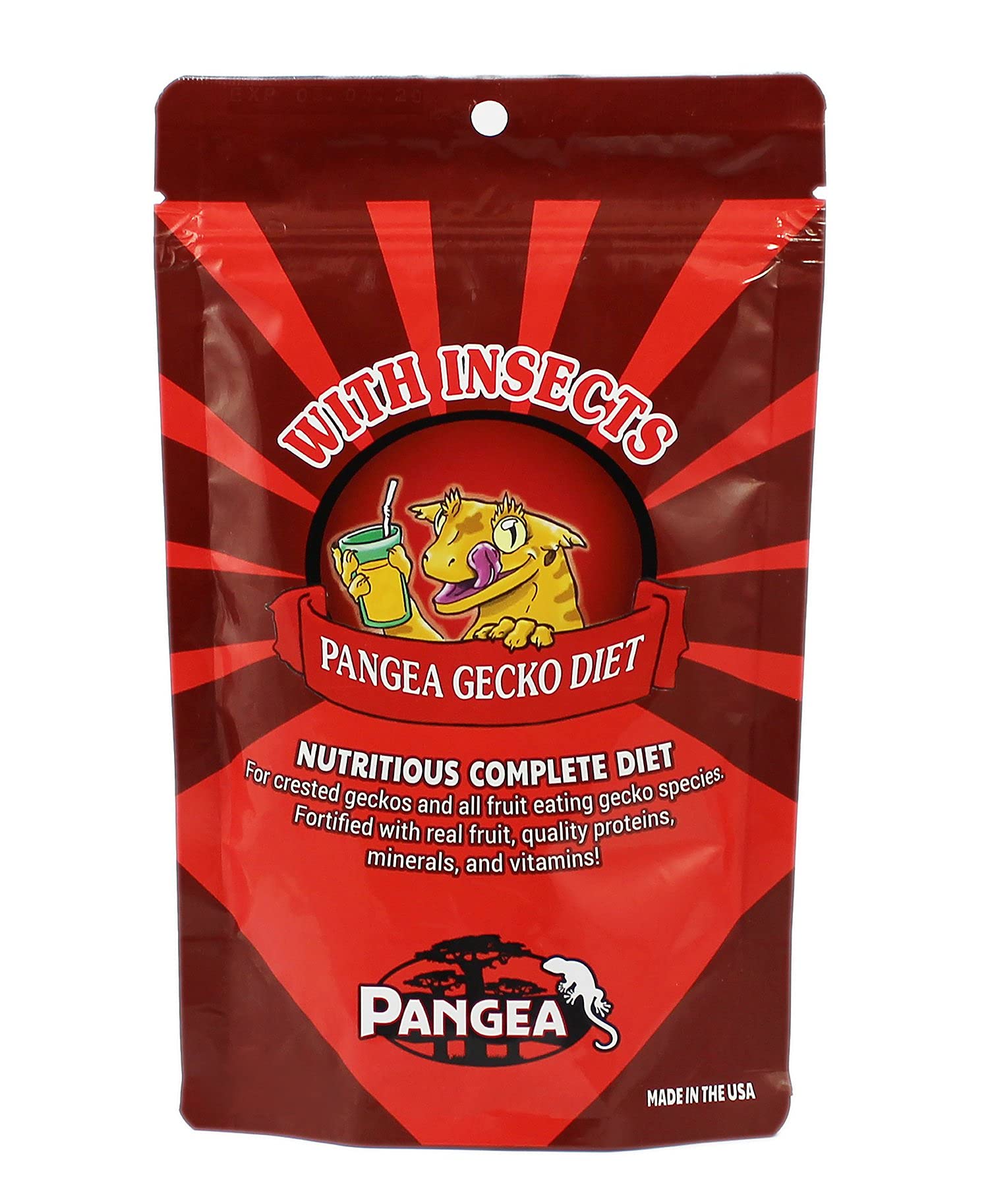 Pangea Fruit Mix with Insects Crested Gecko Complete Diet 1 lb