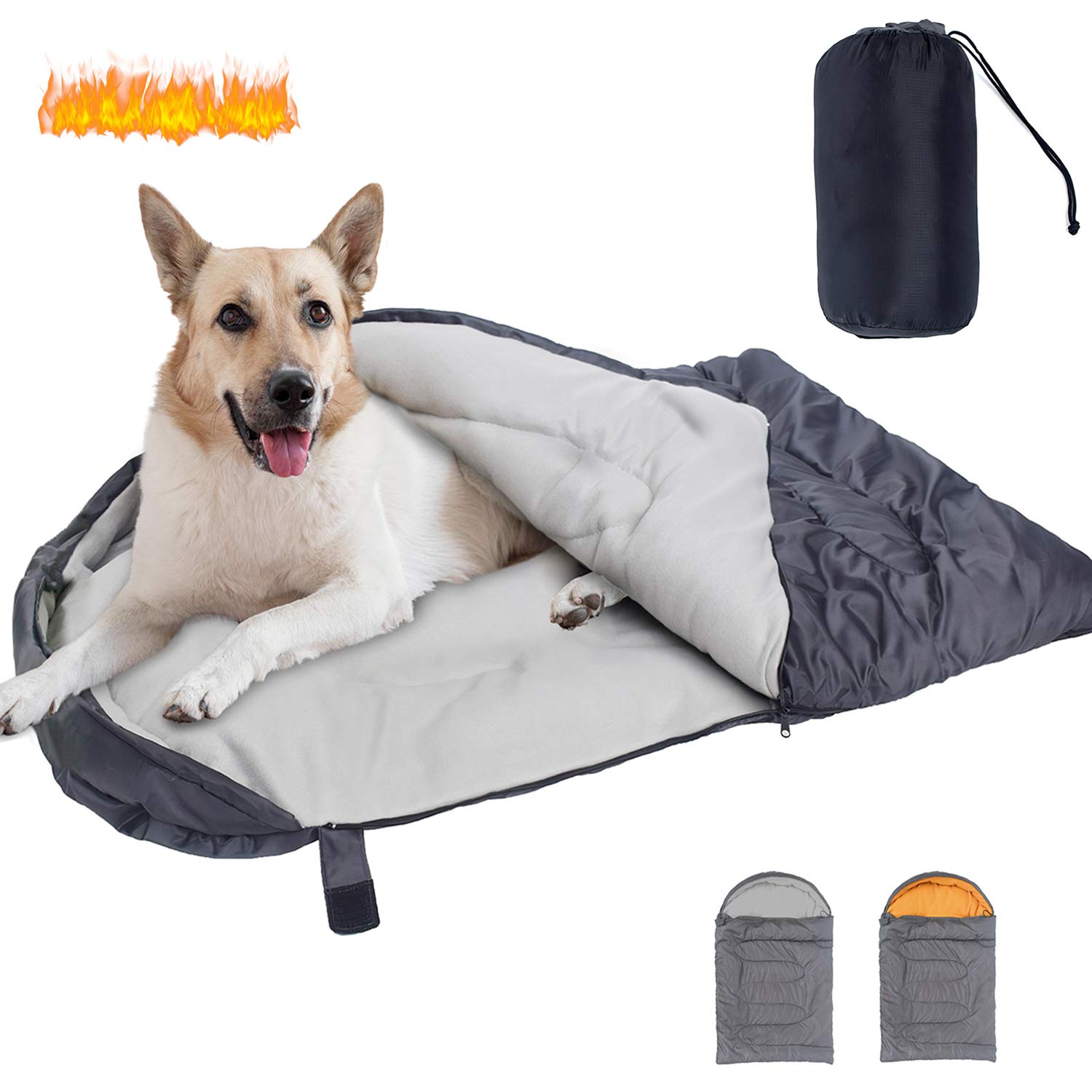 Kudes Dog Sleeping Bag Waterproof Warm Packable Dog Bed With Storage Bag For Indoor Outdoor Travel Camping Hiking Backpacking (4