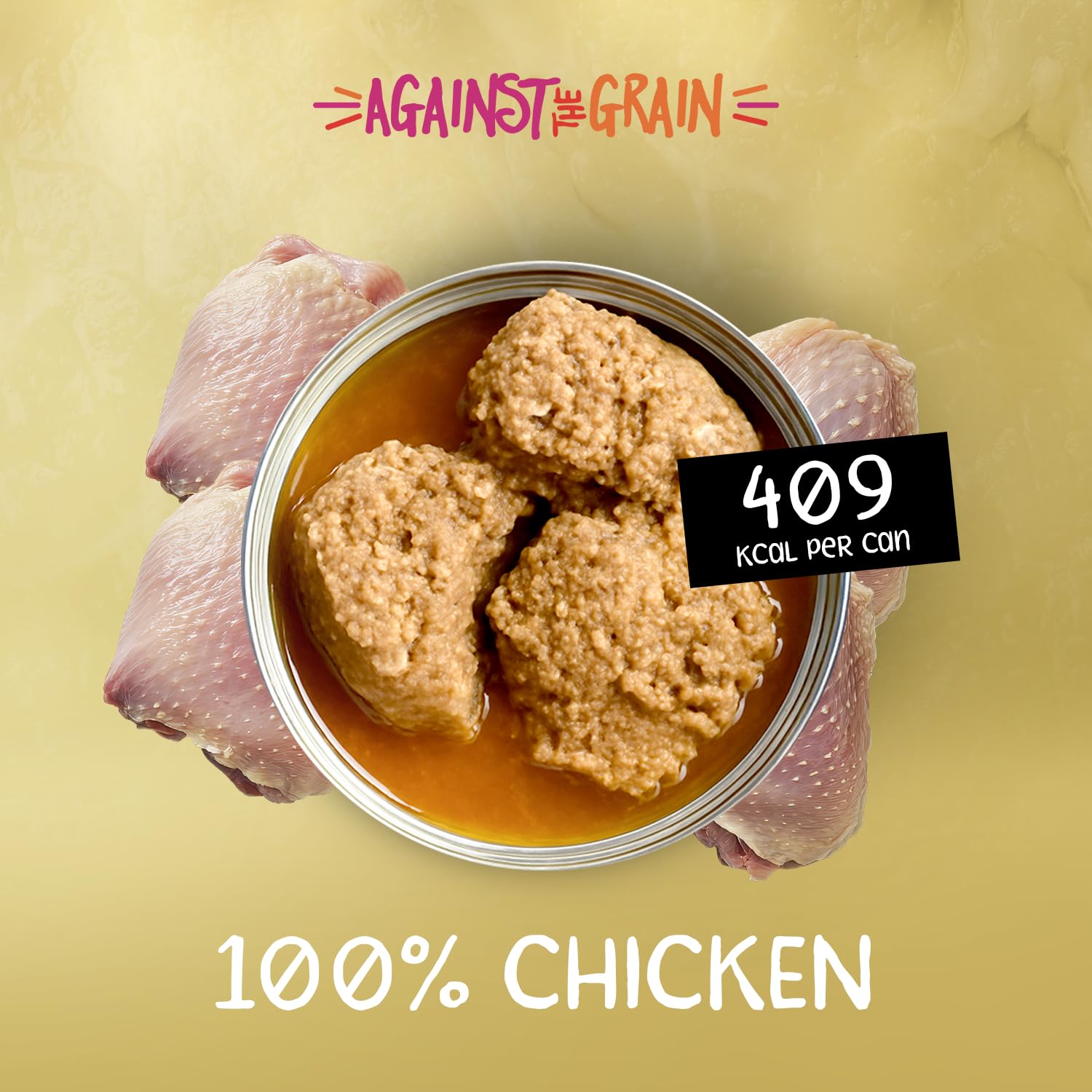 Evangers Against The Grain Nothing Else - One Ingredient: Chicken Canned Dog Food - 12, 11 oz Cans