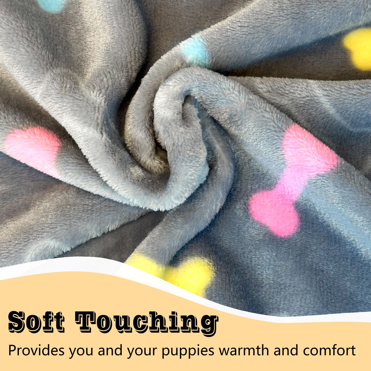 1 Pack 3 Washable Dog Blankets For Dog And Cat,Super Soft Flannel Dog Blanket Pet Blanket-Cute Claw Pattern Pet Blanket Mat 41 X