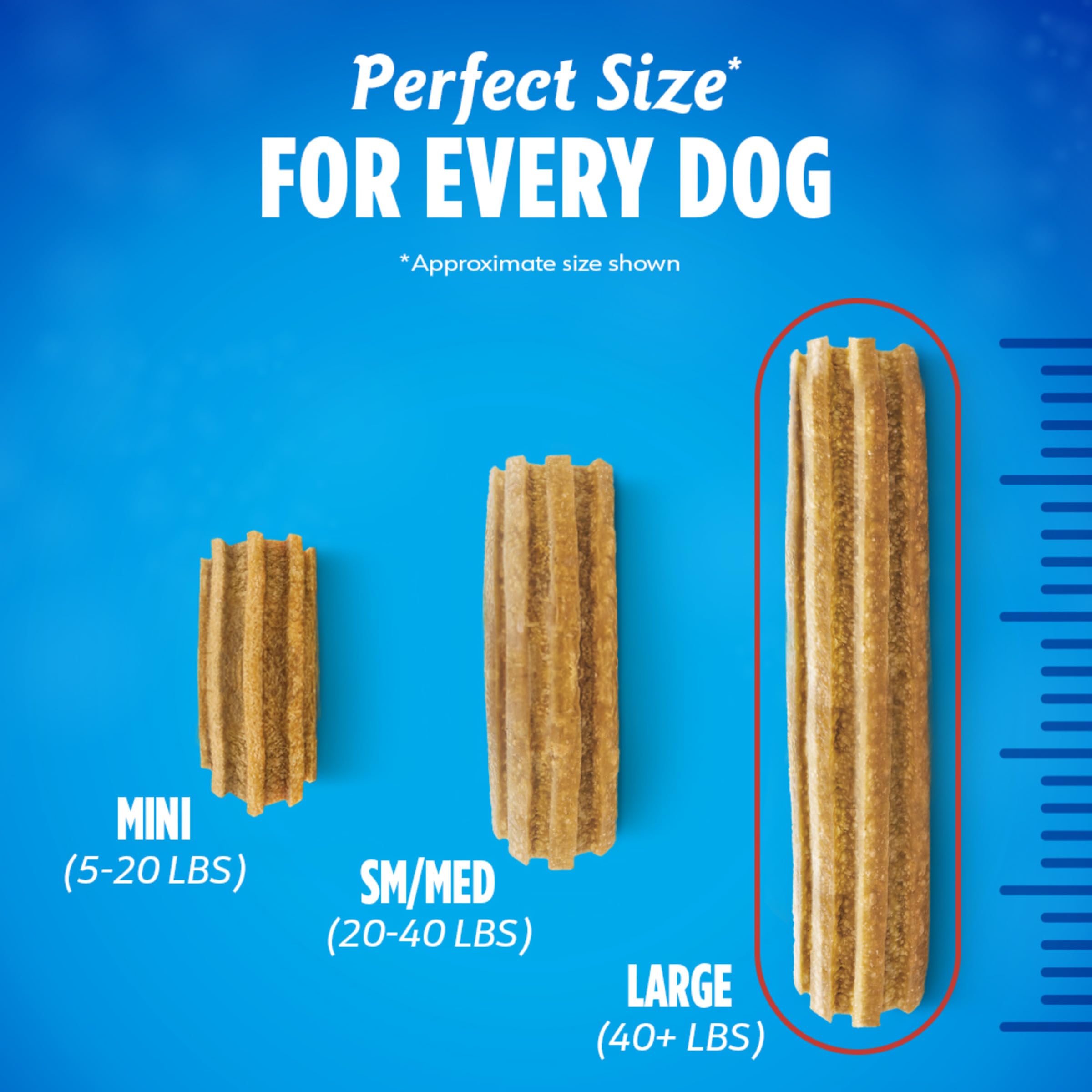 DentaLife Daily Oral Care Dog Treats for Large Dogs 40 plus lbs., Chewy Dental Treat to Freshen Breath and Fight Tartar, Chicken