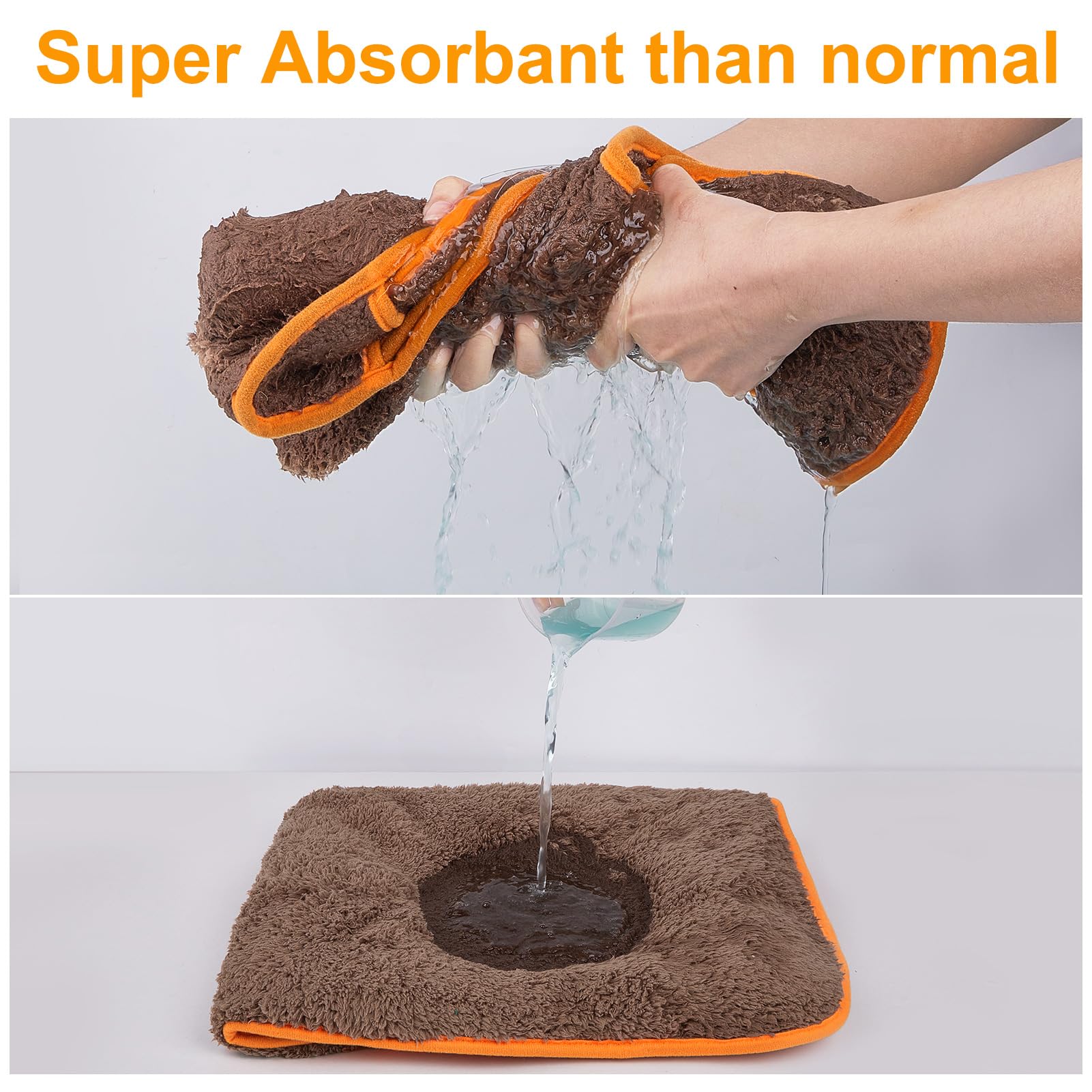 Bienbee Dog Bathrobe, Quick Drying Super Absorbent Dog Robes For After Bath, Warm Keeping Dogs Towel, Dogs Bath Supplies, Brown