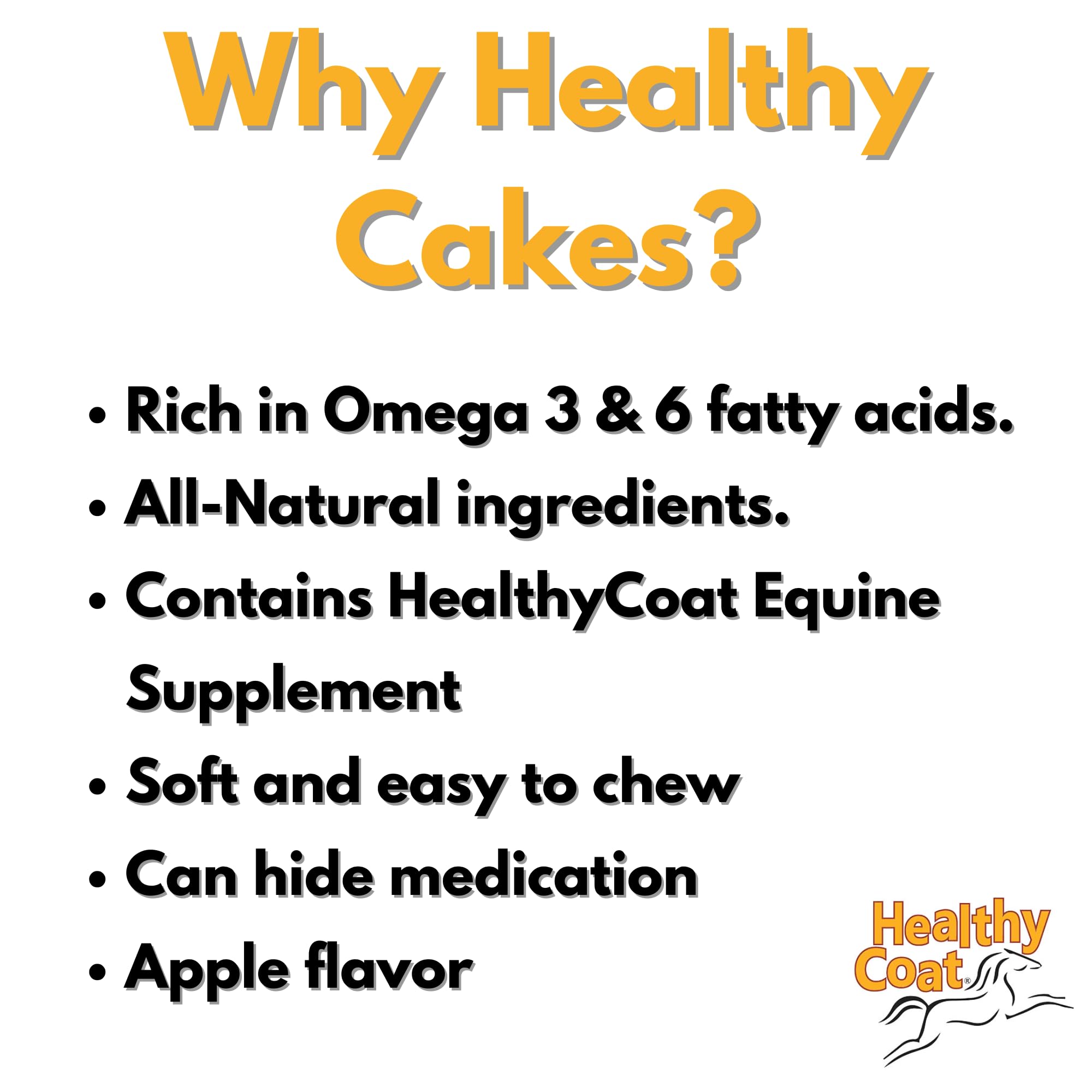 HealthyCakes 2 lbs., Soft Baked Treats for Horses, Contains Omega 3 & 6