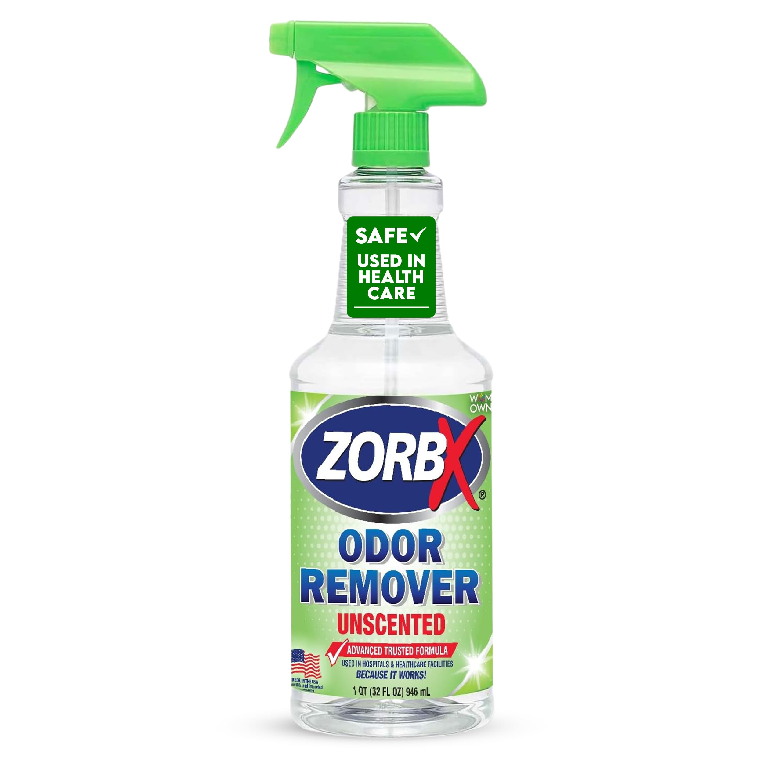 Zorbx Unscented Odor Remover Spray - Perfect Solution For Strong Odor | Advanced Trusted Formula & Fast-Acting Odor Eliminator For Dog, Cat, Puppy (32Oz.)
