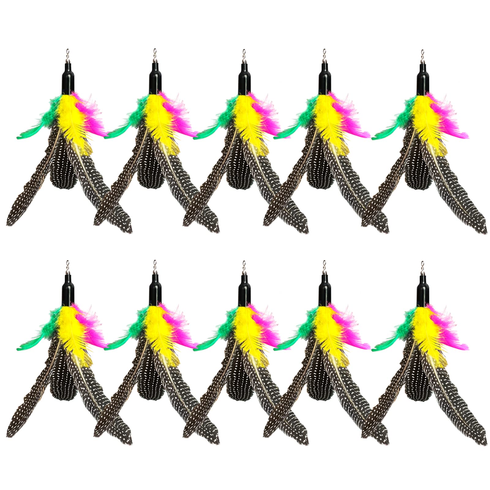 AcceLeah Cat Toy Replacement Feathers Cat Toy Wand Refills, Natural Bird Feathers Refill, Cat Feather Toy Replacement for Cat Wa