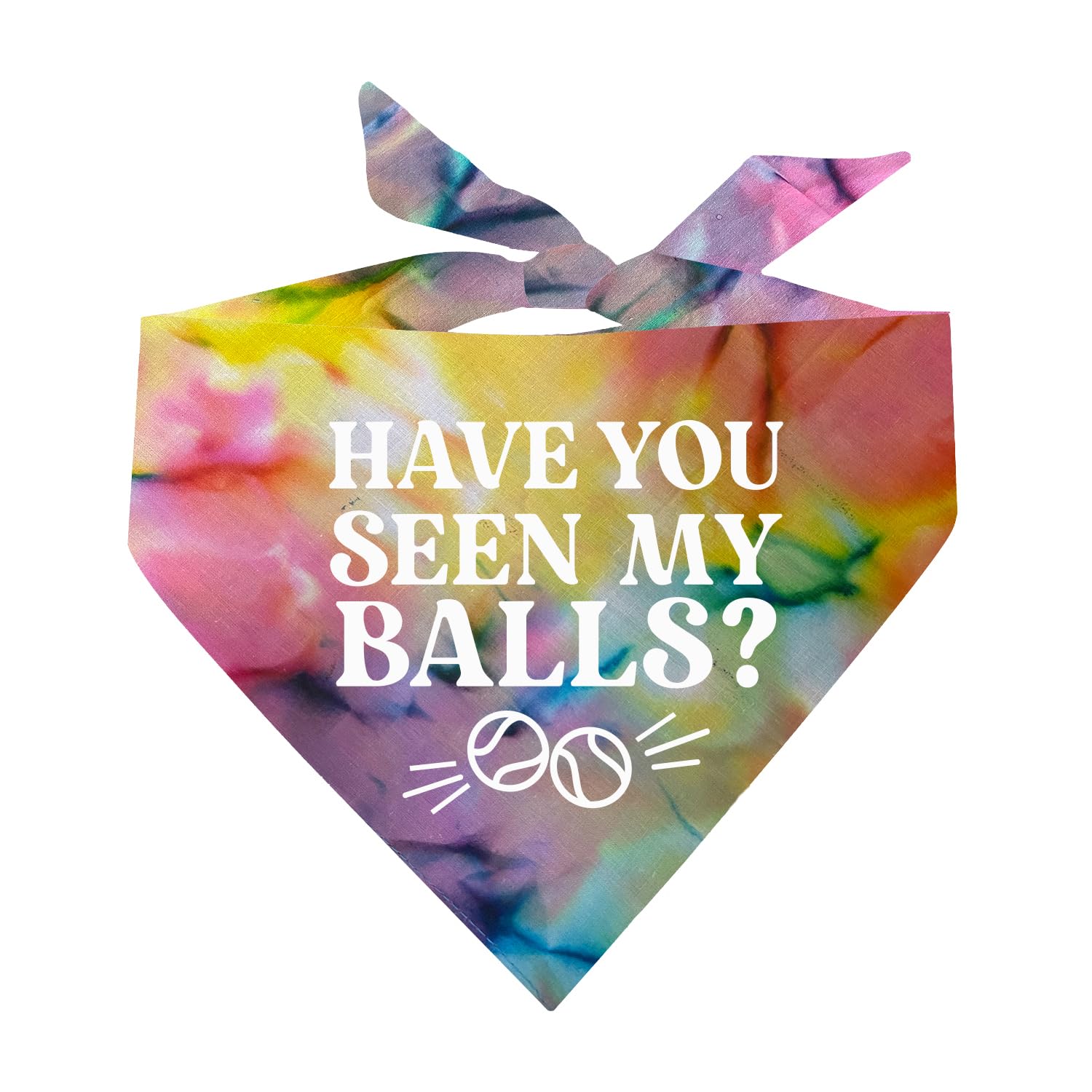 Have You Seen My Balls? Dog Bandana (Rainbow Scrunch, Os 1072)