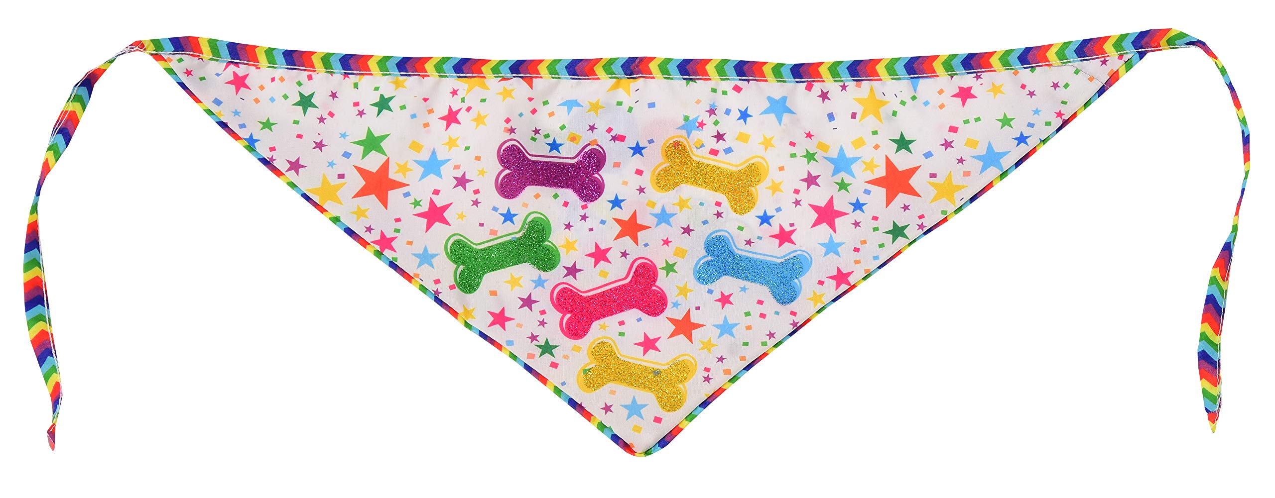 Rubie'S It'S My Bark Day Reversible Pet Bandana, Medium/Large As Shown