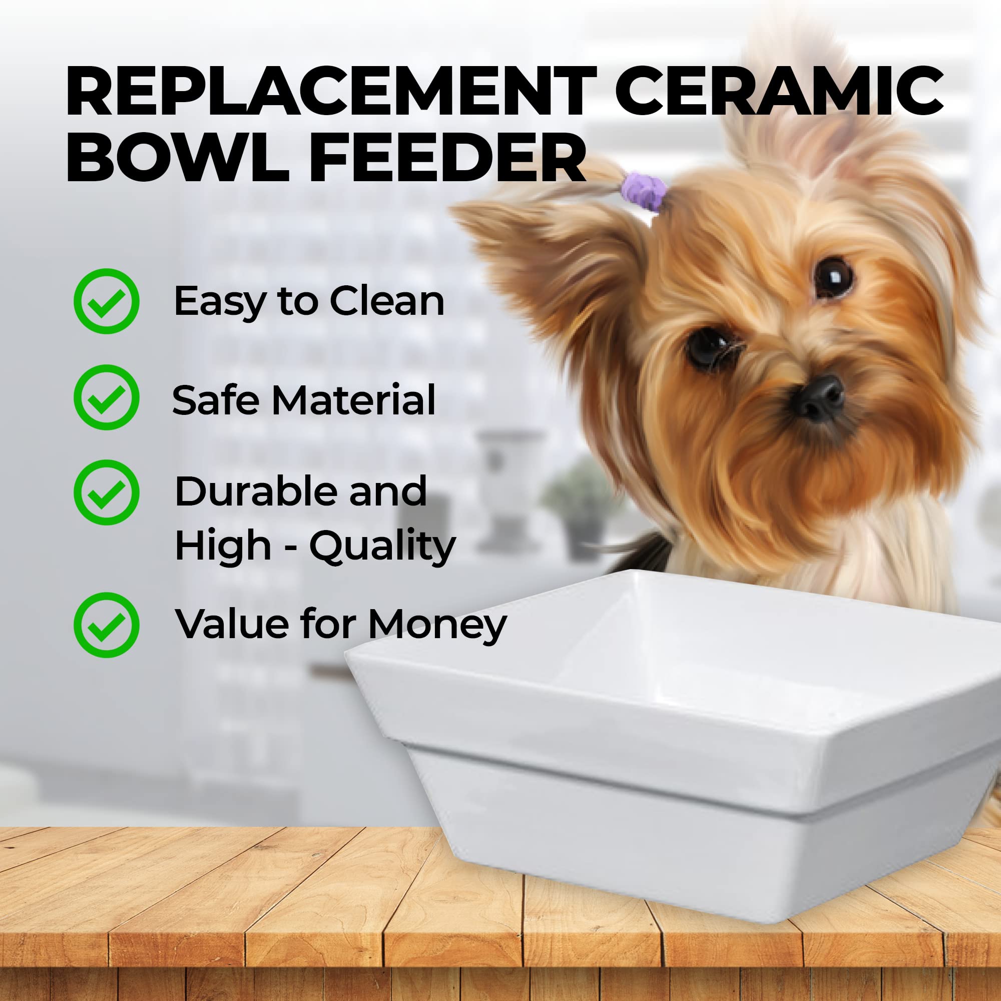 Bowsers Pet Products Replacement Bowl Sml - White Ceramic