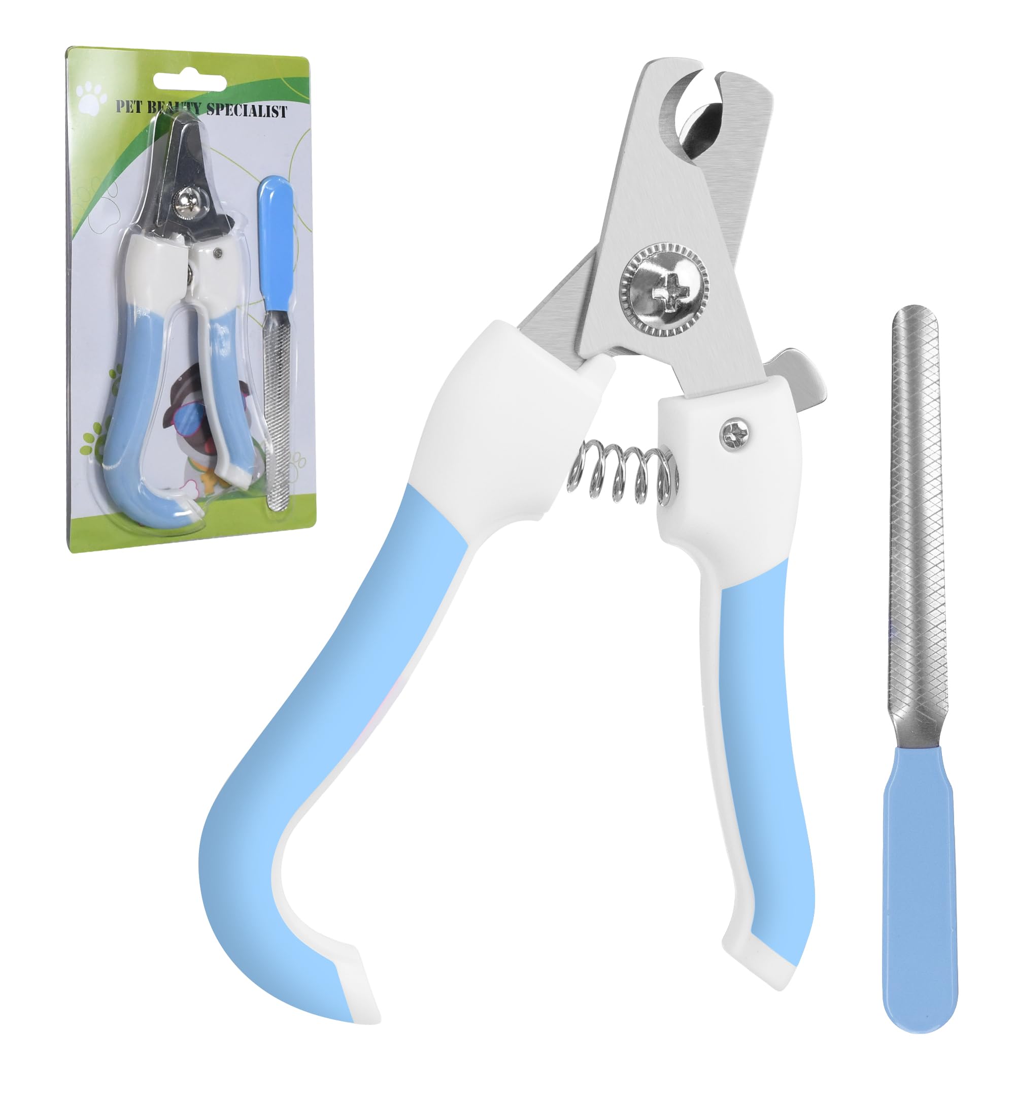Iptpas Pet Nail Clippers And Trimmers For Dogs And Cats, Professional Grooming Tool With Safety Guard, Sharp Blades, Free Nail F
