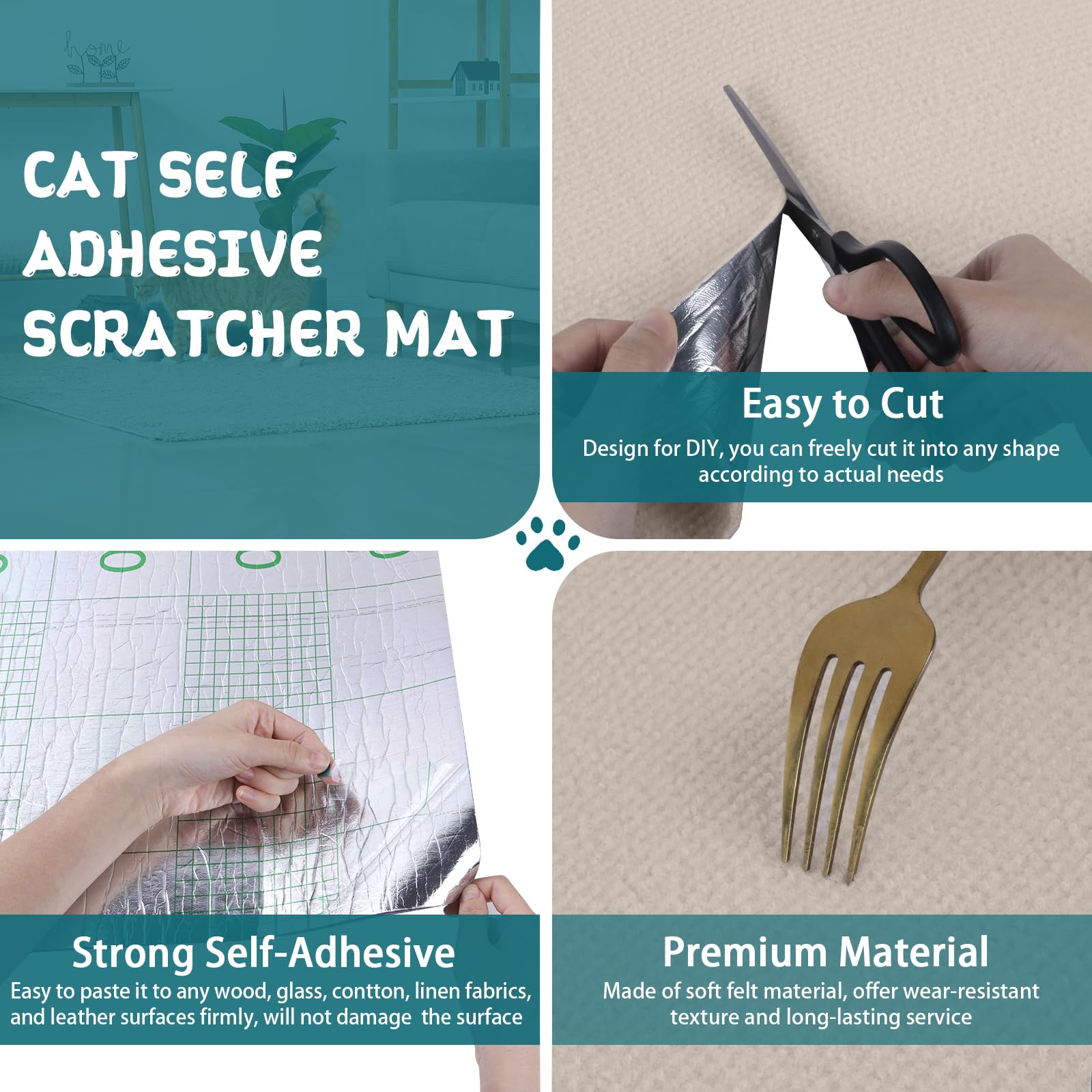 Climbing Cat Scratcher Mat Trimmable Cat Scratching Post Carpet 78.7X15.8 Self Adhesive Carpet Mat Pad Replacement For Cat Tree