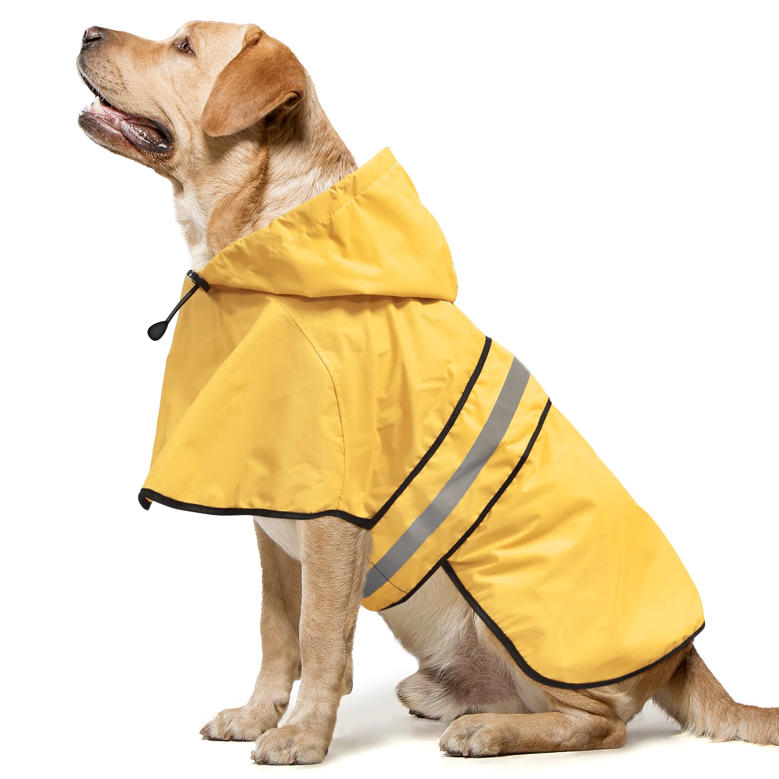 Domagiker Raincoat For Dogs - Waterproof Reflective Rain Coat Slicker Poncho, Lightweight Safety Dog Raincoat Jacket For Small, 