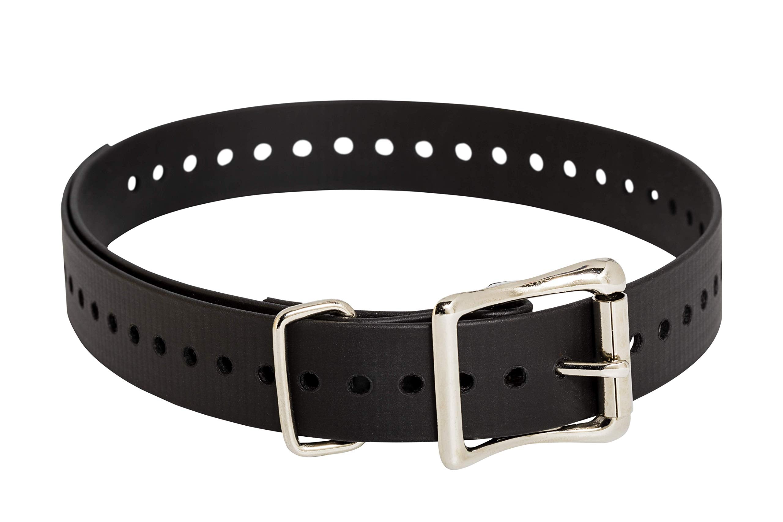 Sportdog Brand 1 Inch Collar Straps - Waterproof And Rustproof - Tightly Spaced Holes For Proper Fit - Black