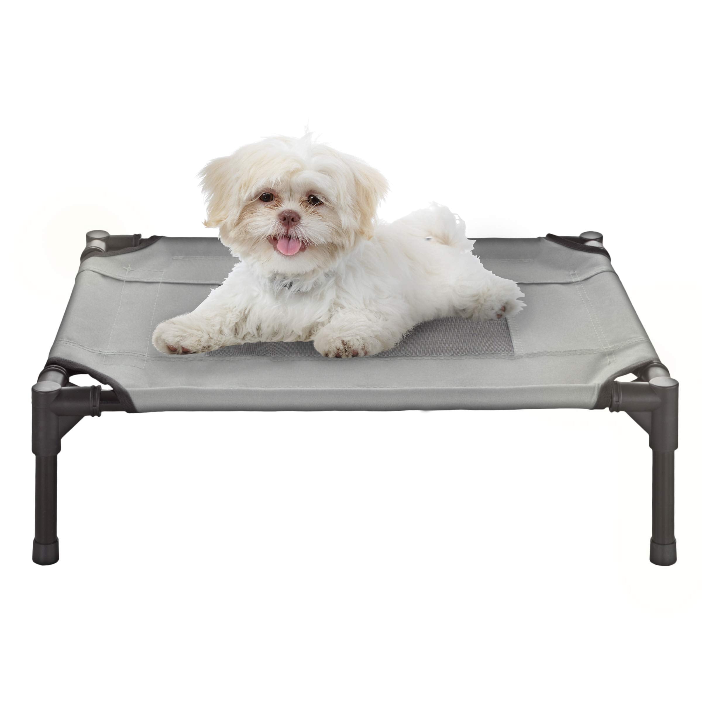 Petmaker Elevated Dog Bed - 24.5X18.5 Portable Bed For Pets With Non-Slip Feet - Indoor/Outdoor Dog Cot Or Puppy Bed For Pets Up To 25Lbs (Gray)