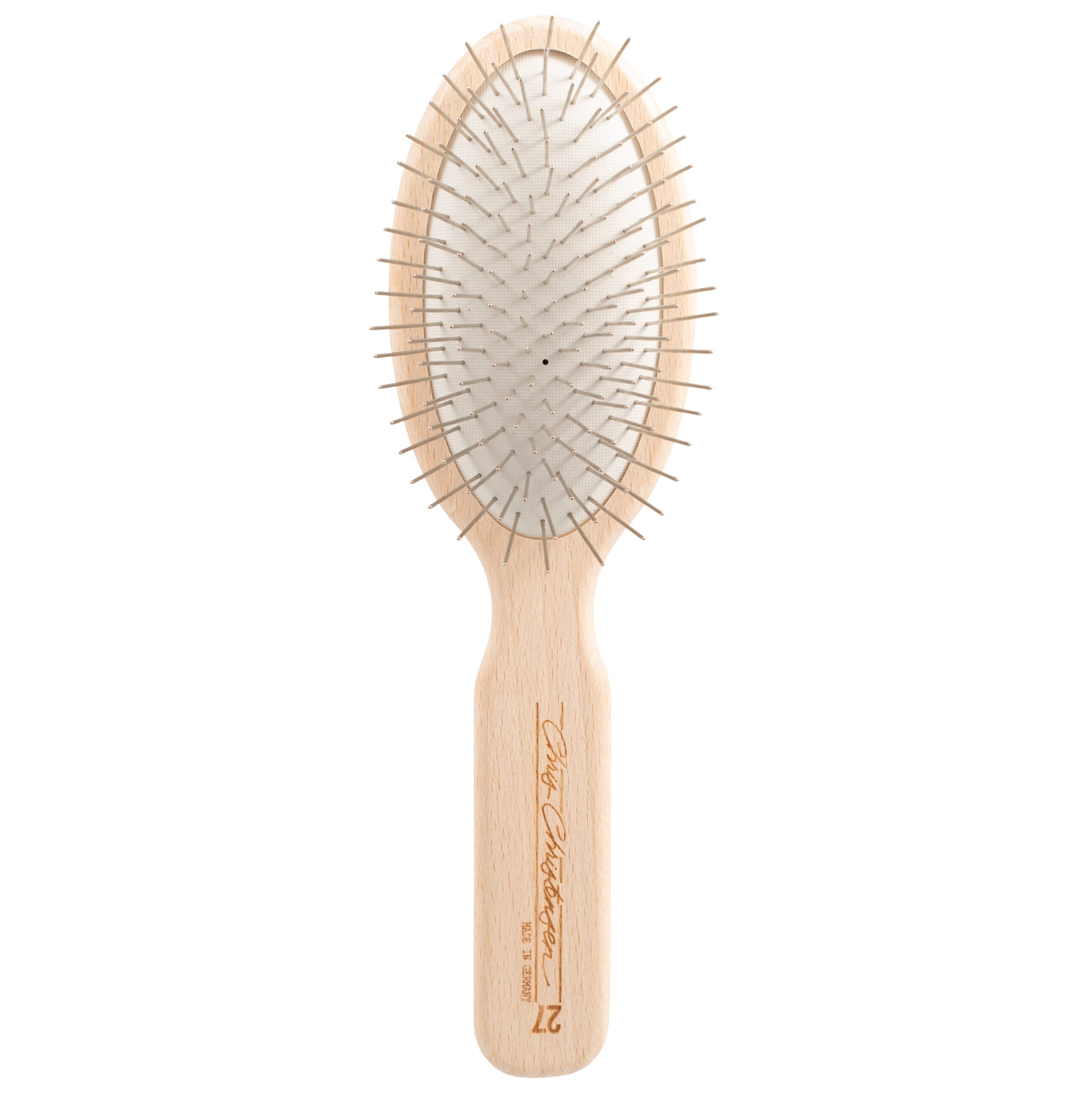 Chris Christensen Dog Brush, 27 Mm Oval Pin Brush, Original Series, Groom Like A Professional, Stainless Steel Pins, Lightweight Beech Wood Body, Ground And Polished Tips