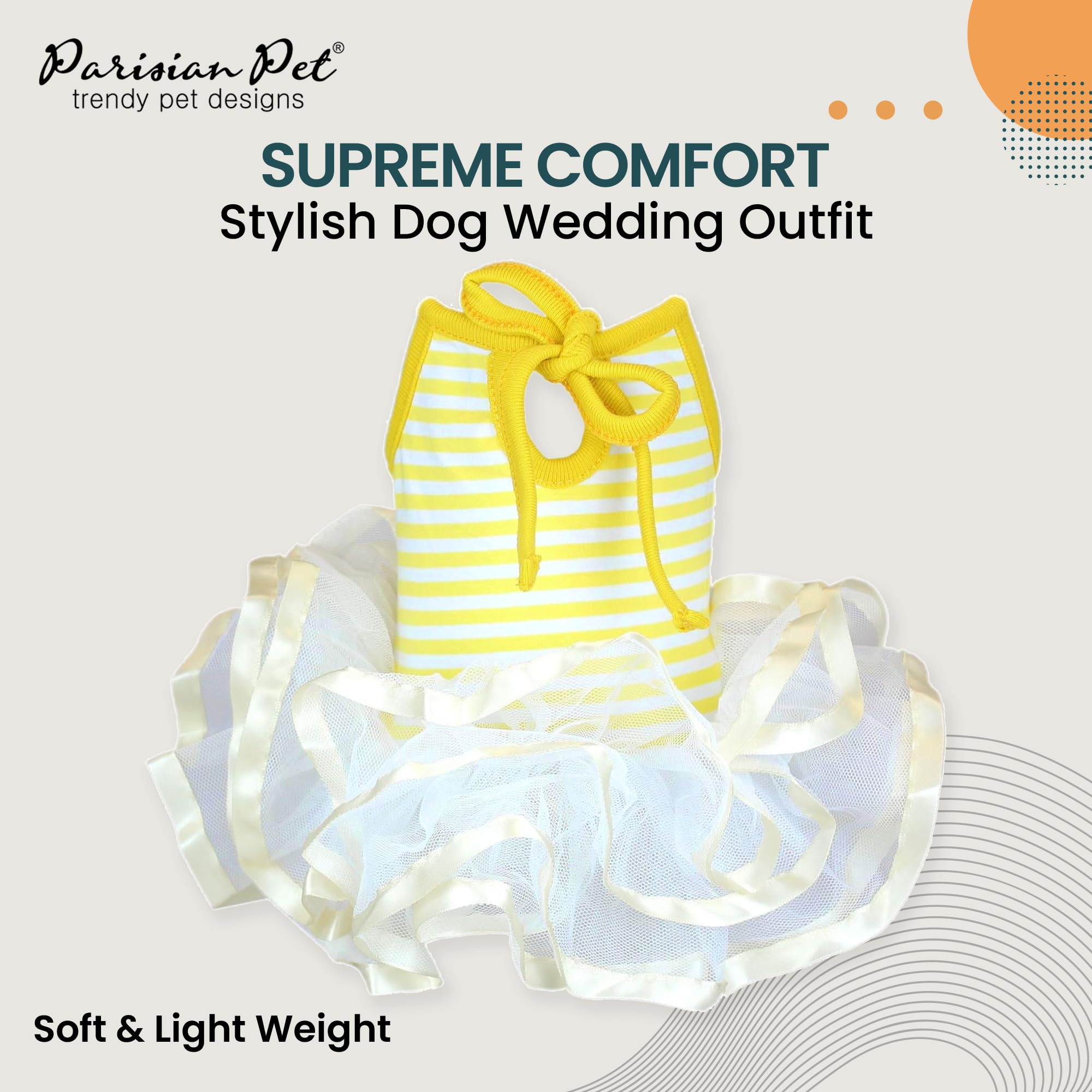Parisian Pet Ballerina Dog Dress Yellow