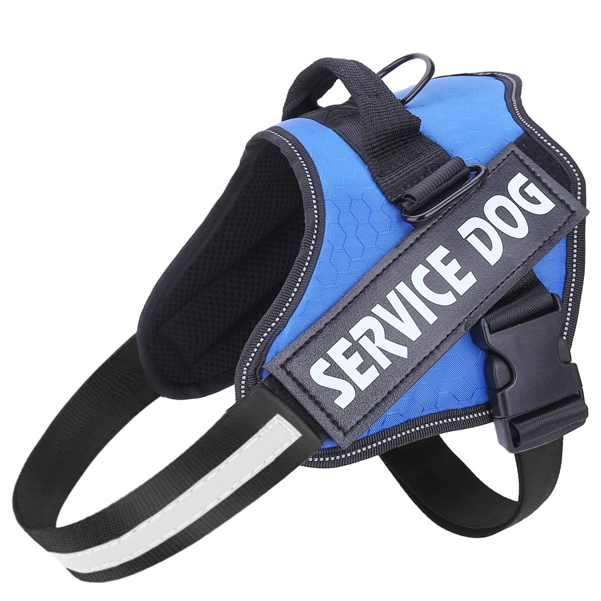 Mumupet Service Dog Harness With 3M Reflective Safety, Easy Adjust & No-Pull Design - Breathable Nylon Handle For Small/Medium/L