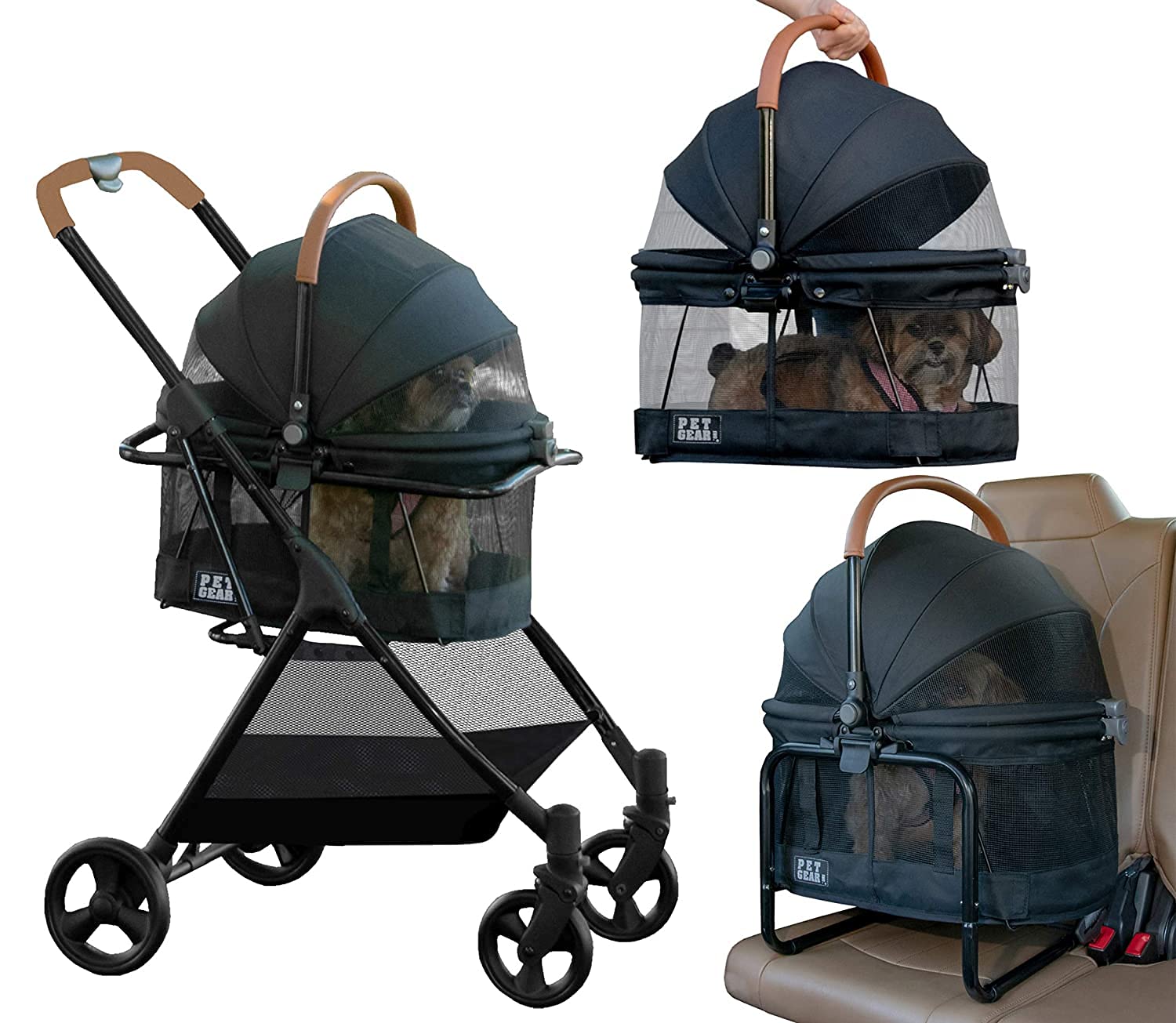 Pet Gear, A Vermont Family Owned Company Since 1936, 3in1 Travel System, View 360 Stroller Converts to Carrier and Booster Sea
