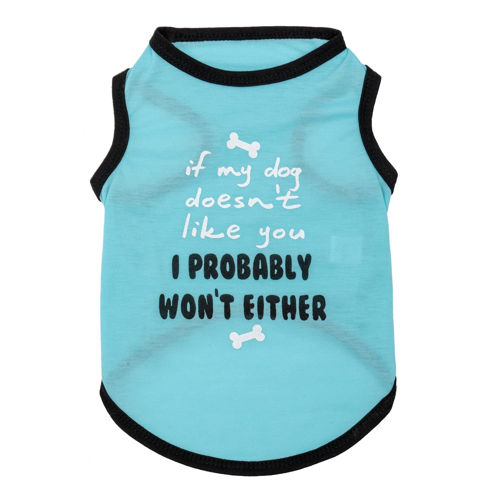 Katenpid Dog Shirts Pet Printed Clothes With Funny Letters Summer Pet T Shirts Cool Puppy Shirts Breathable Dog Outfit Soft Dog 