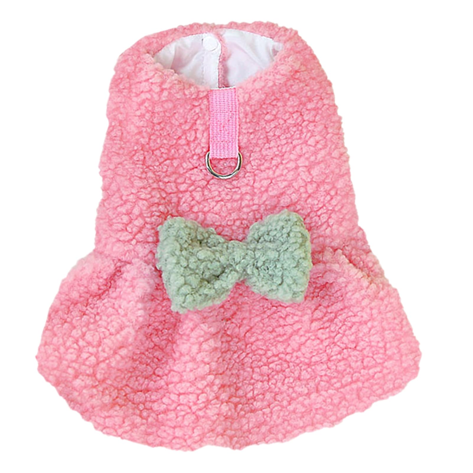 Jecikelon Dog Sweater Dress With Bow Tie Winter Warm Puppy Clothes For Small Dogs D-Ring Leash Pet Clothing Outfits Su  Ter Para