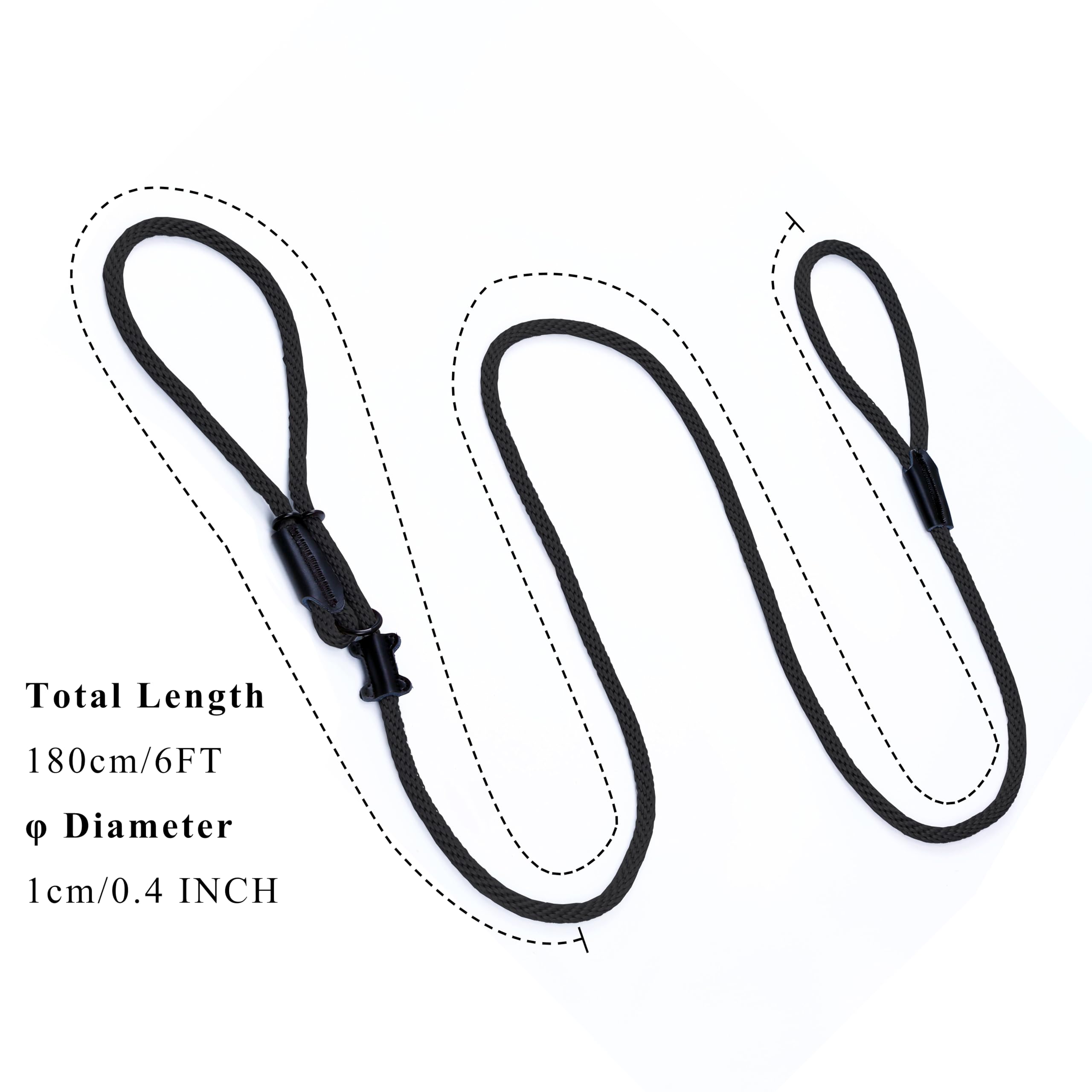 Multifunctional Figure 8 Padded Head Halter Walking Training Leather Stopper Slip Lead Dog Rope Leash Muzzle (Black)