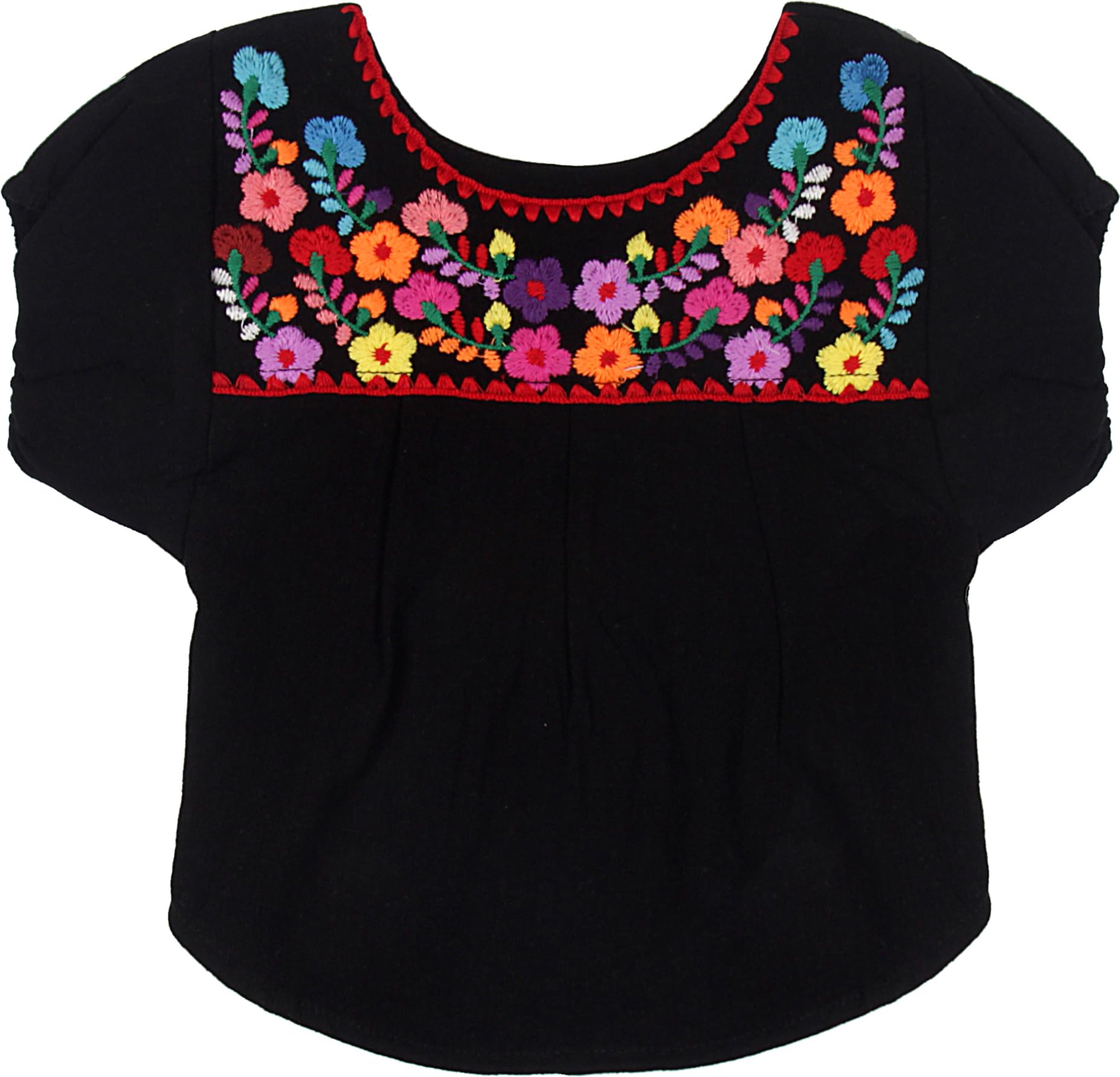 Yzxdorwj Embroidered Dog Shirts Mexican Pet Clothing Floral Colorful Cute Boho Soft Cotton T Shirt For Pet Dog Cats (S, Bb-Bkr)