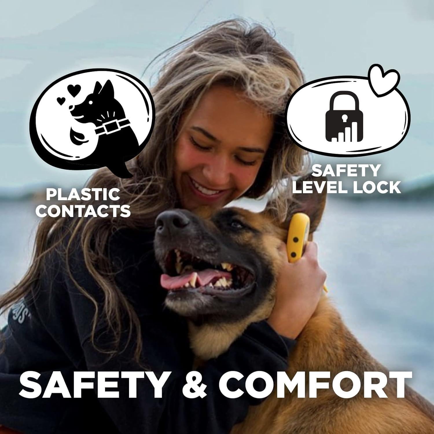 Dogtra Cue Yellow - E-Collar For Dogs Training Collar With Remote - Training Made Easy For Everyday Dog Owners - Gentle Vibratio