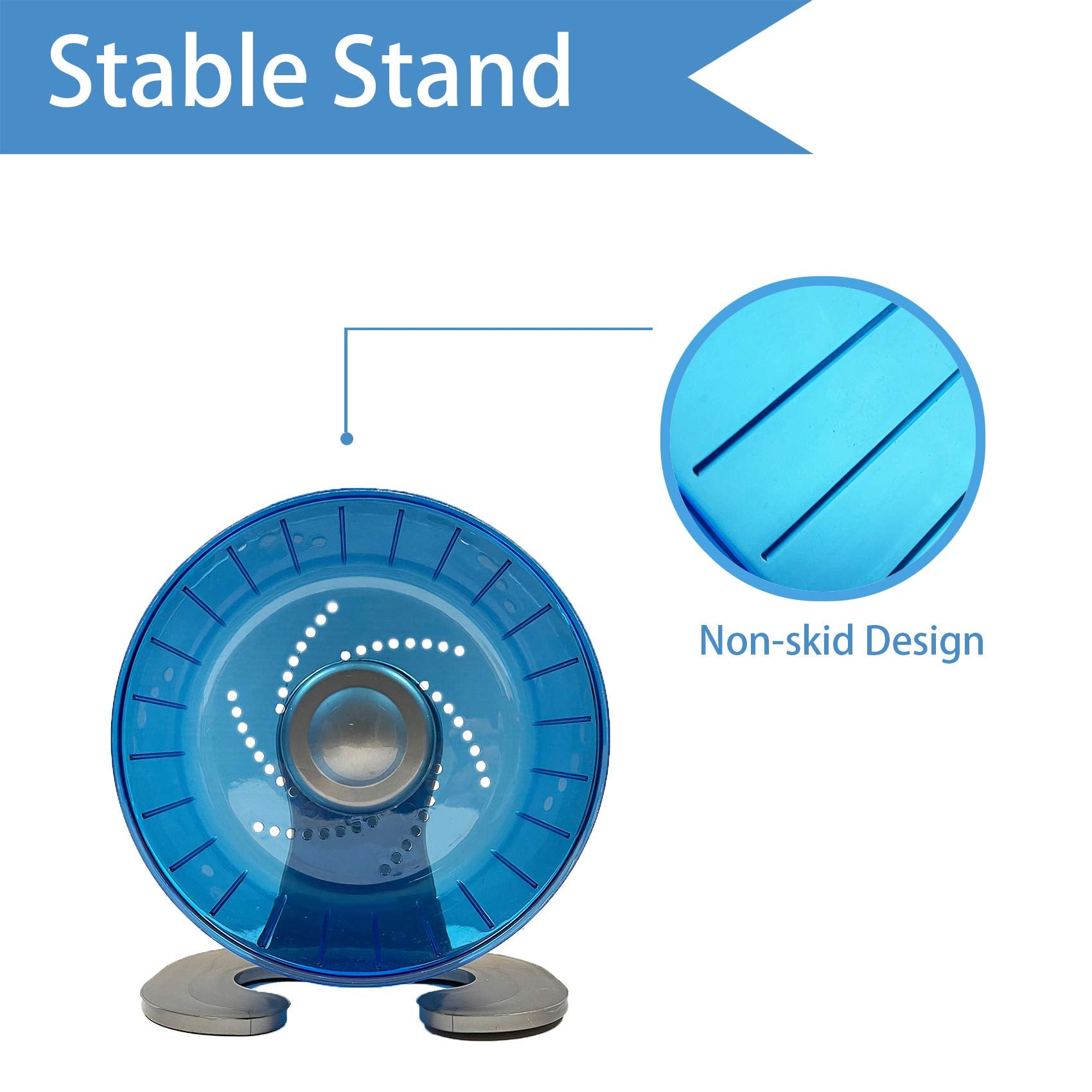 Petest Hamster Exercise Wheel, Silent Spinner Hamster Running Wheels, Diameter 6.7 Inch, Blue