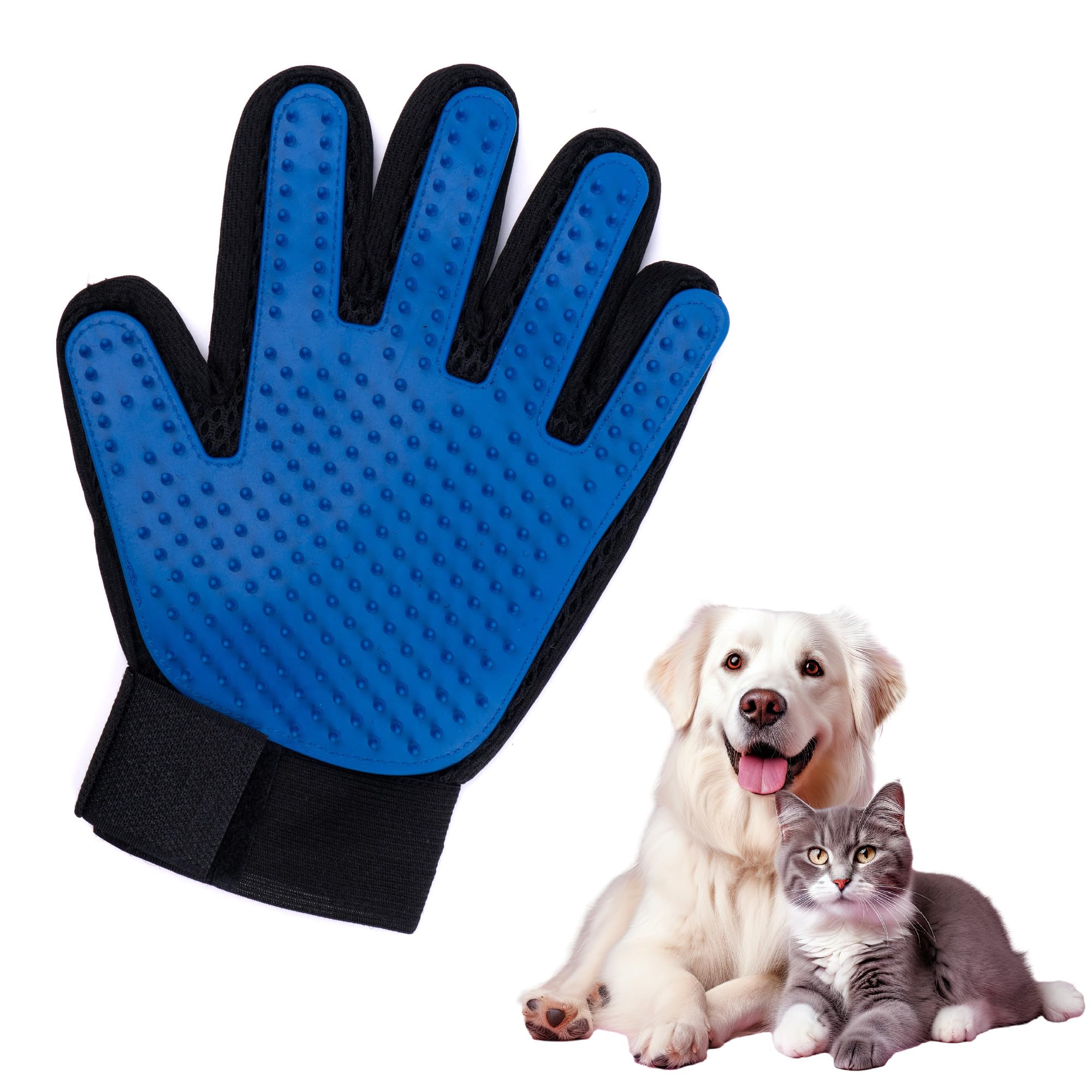 Petsplicity Dog Bath Gloves  Silicone Hair Removal Gloves For Dogs, Cats  Pet Grooming Mittens For Shedding, Bathing,Massaging