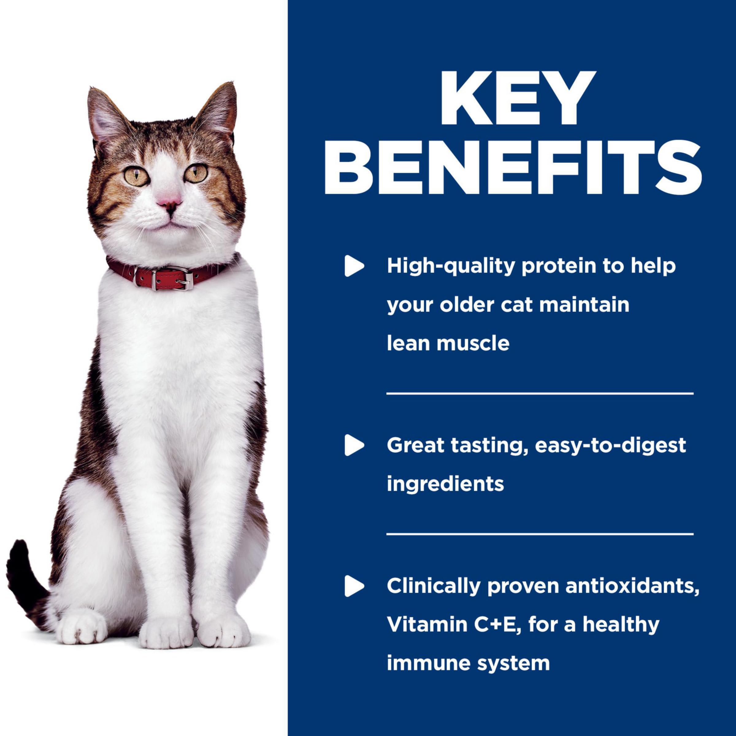 Hills Science Diet Adult 7+, Senior Adult 7+ Premium Nutrition, Wet Cat Food, Chicken Stew, 2.8 oz Pouch, Case of 24
