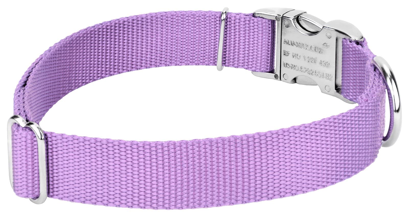 Country Brook Design - Vibrant 30+ Color Selection - Premium Nylon Dog Collar With Metal Buckle (Medium, 3/4 Inch, Lavender)